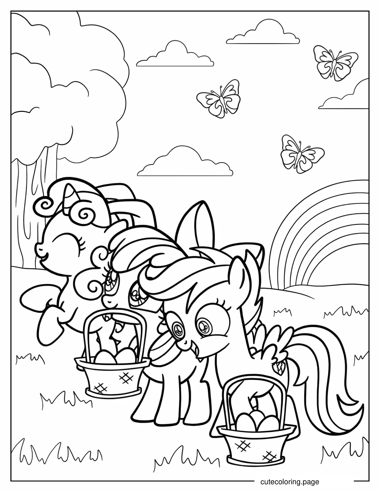 Easter My Little Pony Coloring Sheet coloring page