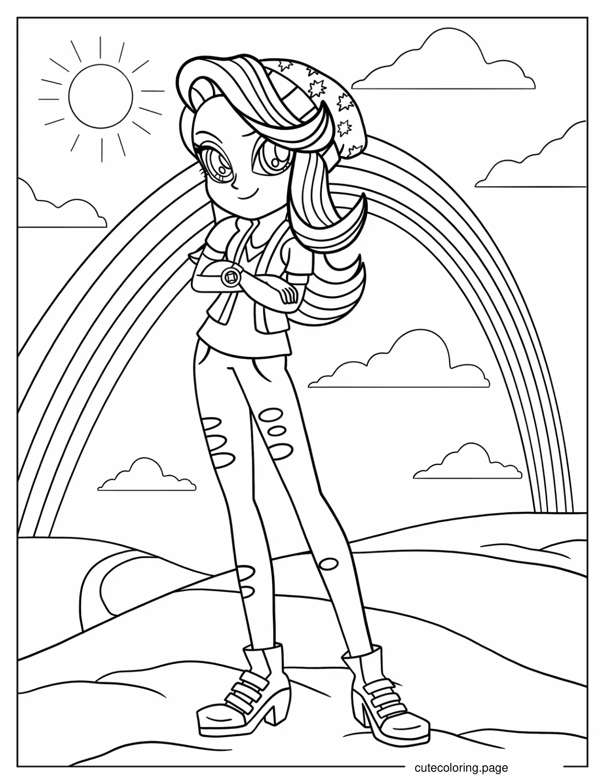 Equestria Girls Starlight Glimmer coloring page