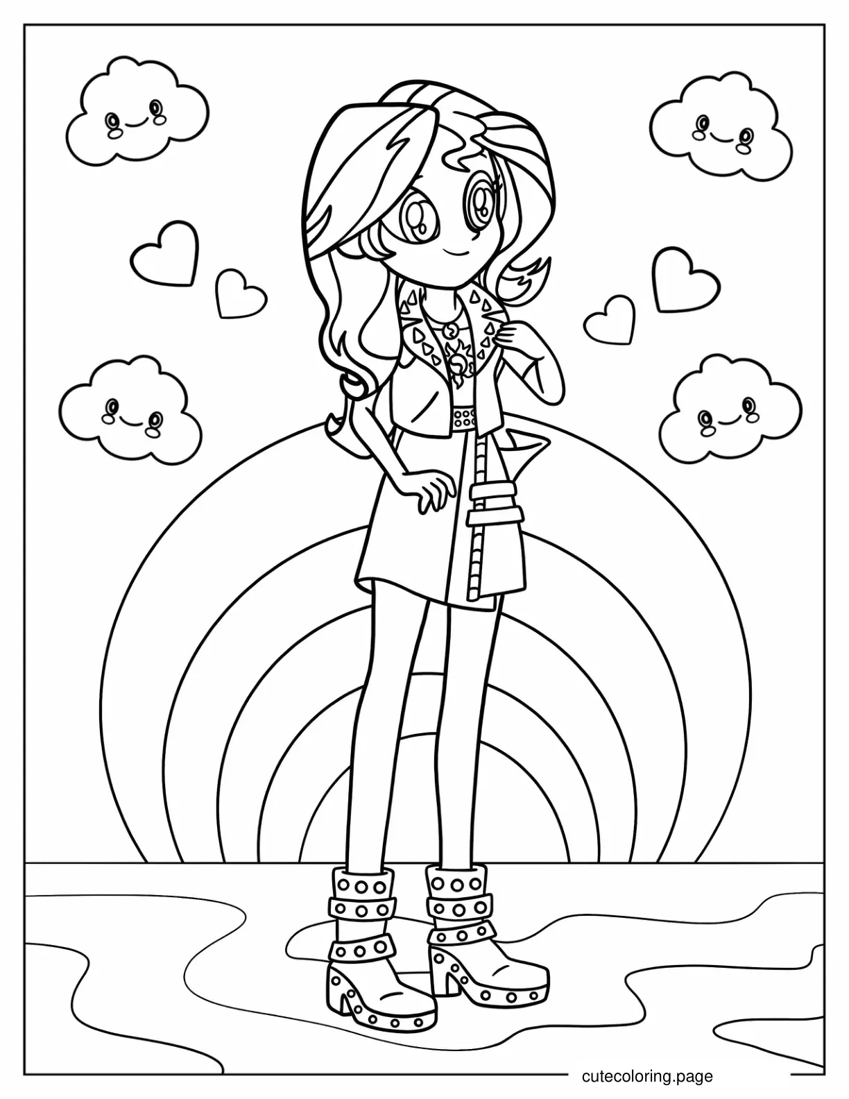 Equestria Girls Sunset Shimmer coloring page