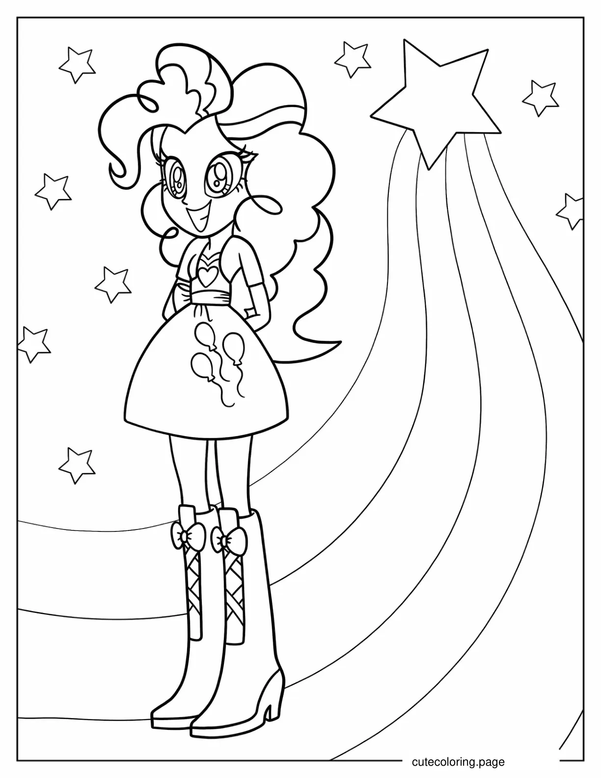 Pinkie Pie Equestria Girls for Kids coloring page