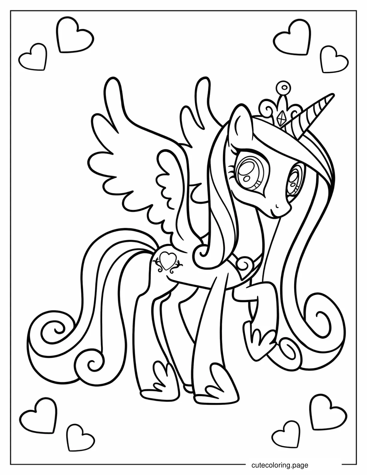 Princess Celestia Coloring In For Preschoolers coloring page