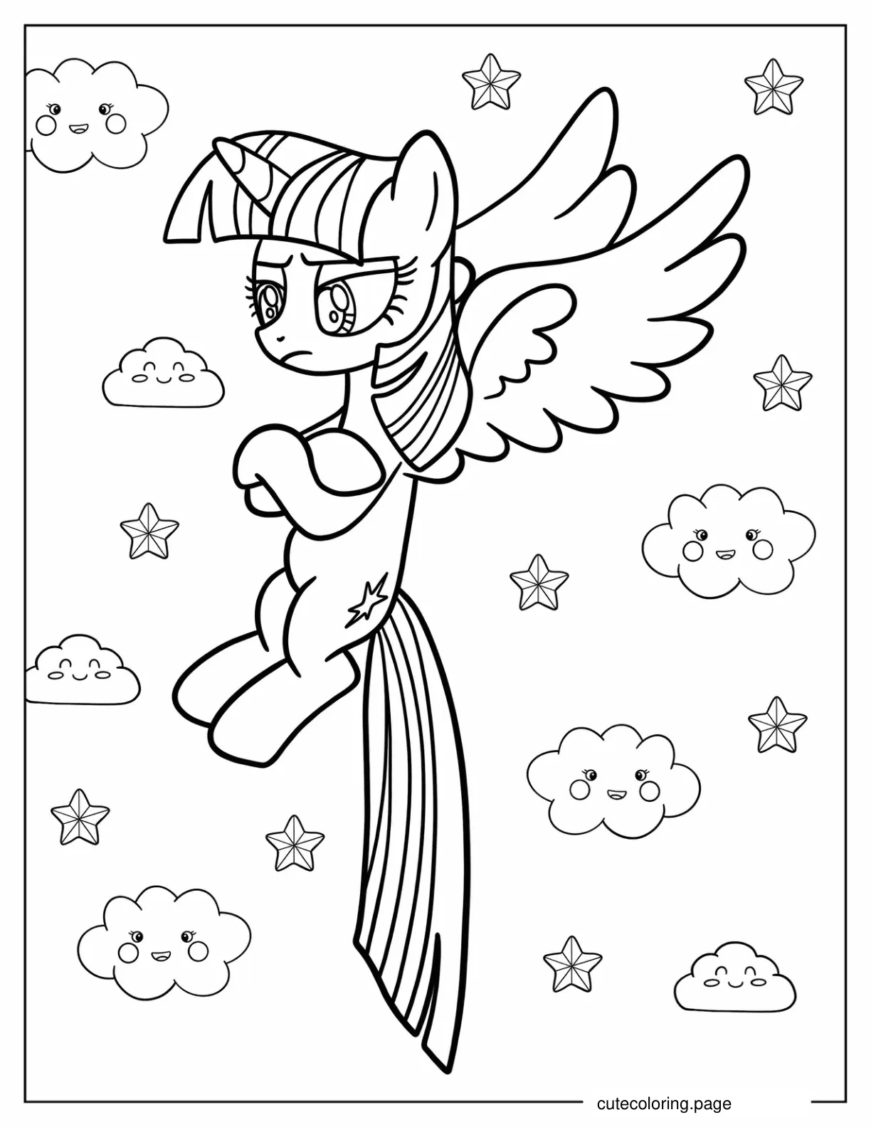 Twilight Sparkle Frowning coloring page