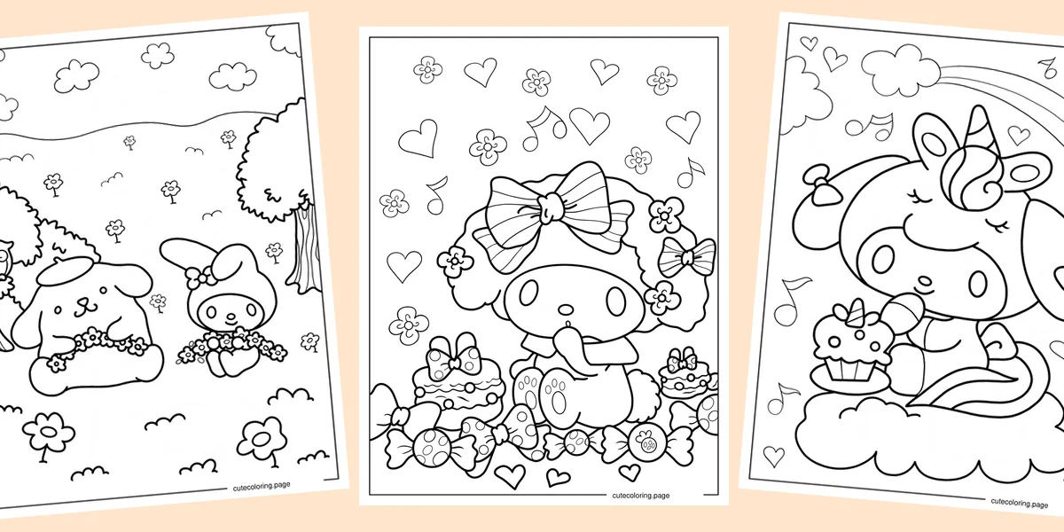 my-melody-coloring-pages