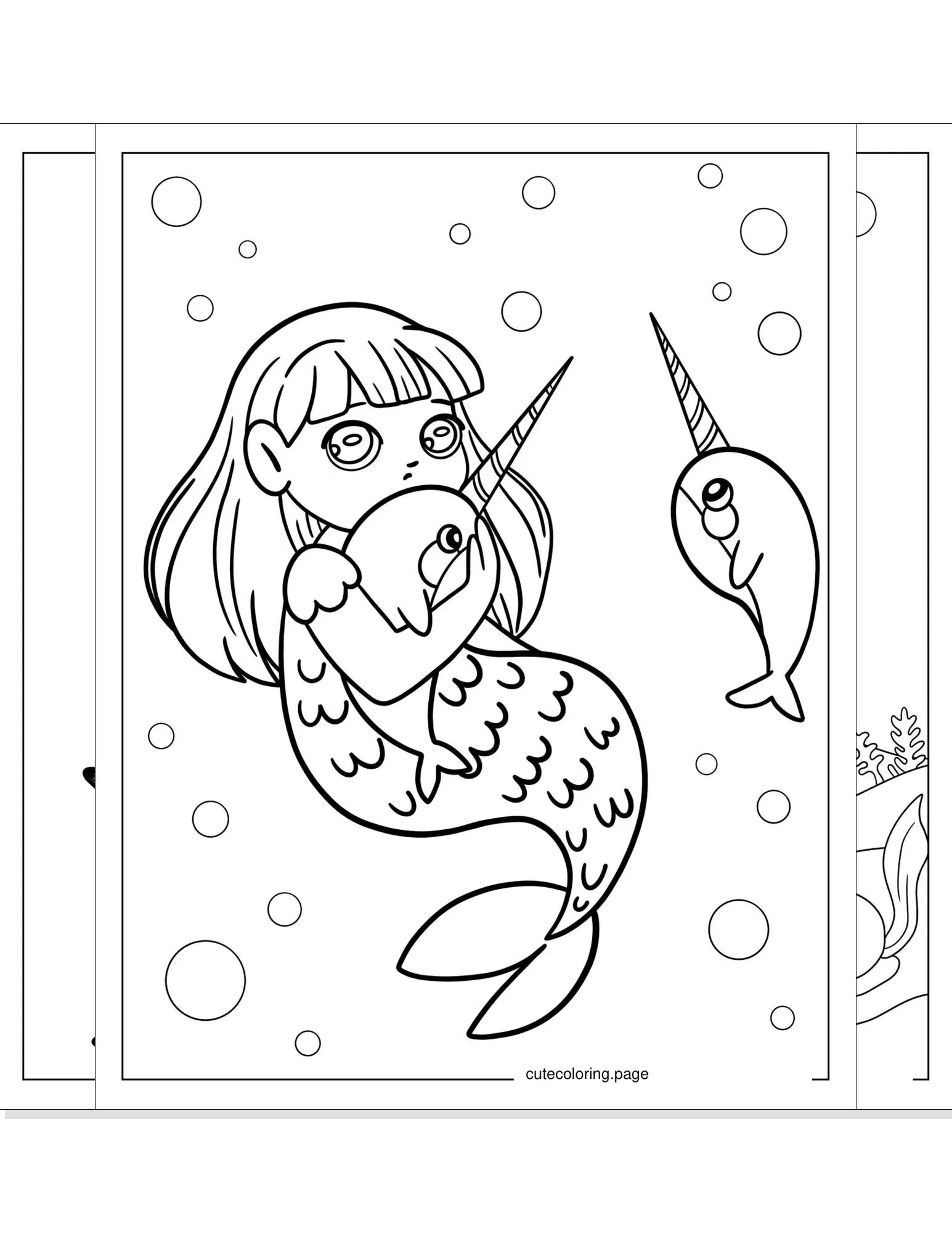 narwhal coloring pages coloring page