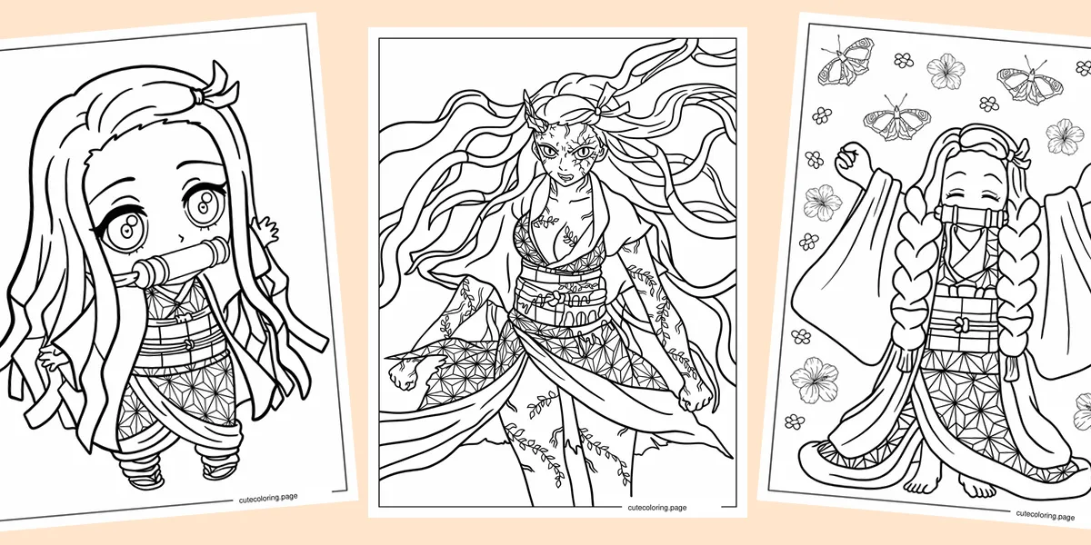 nezuko-coloring-pages