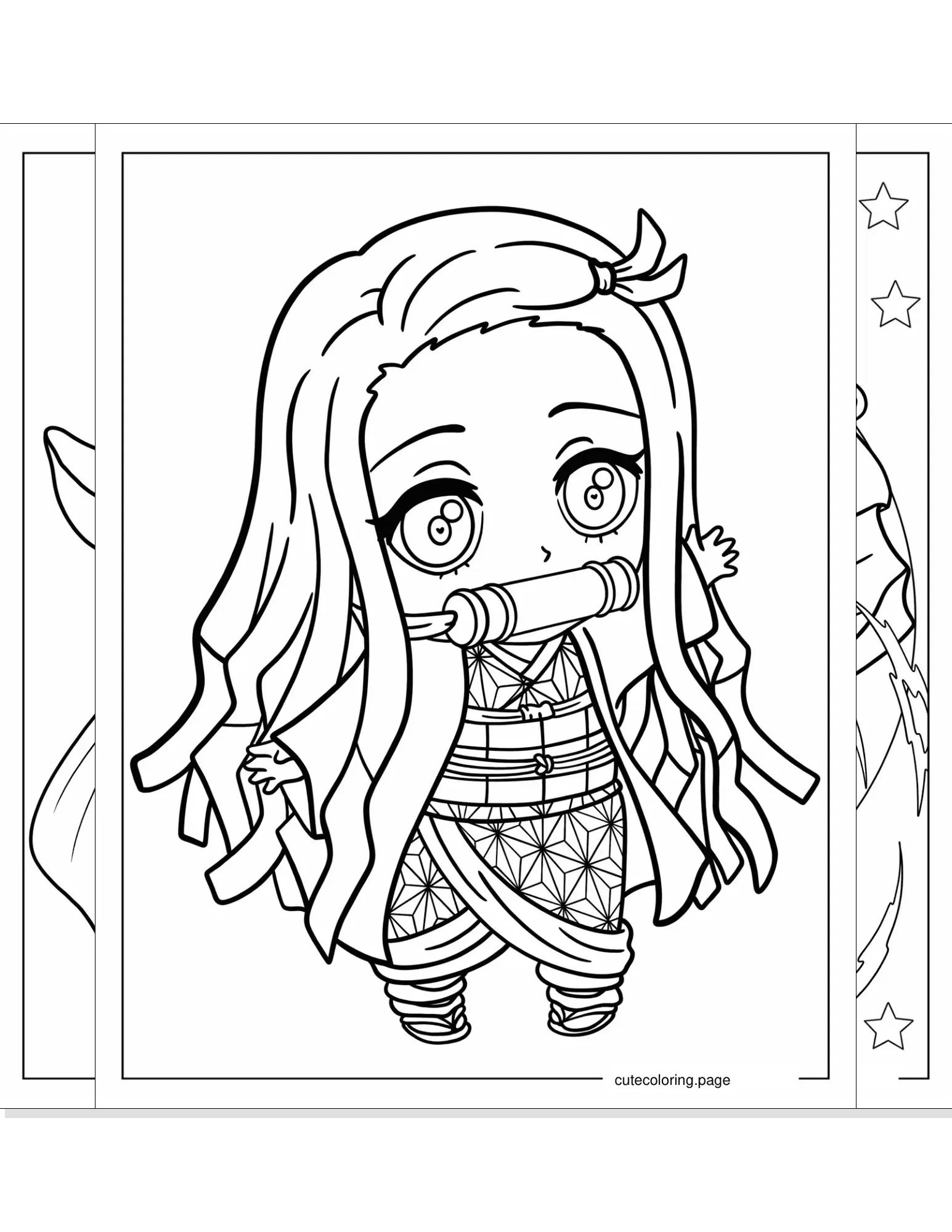 nezuko coloring pages coloring page