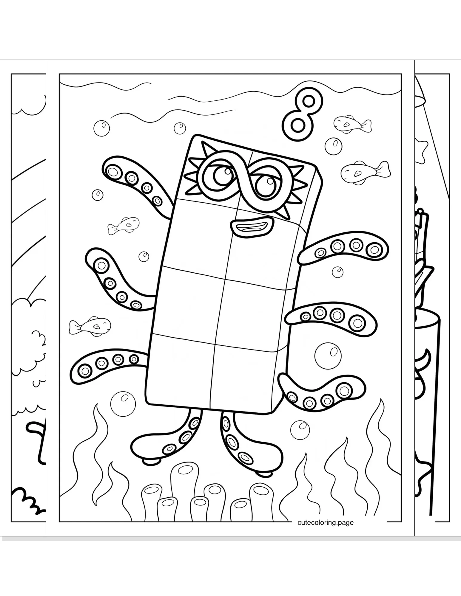 numberblocks coloring pages coloring page