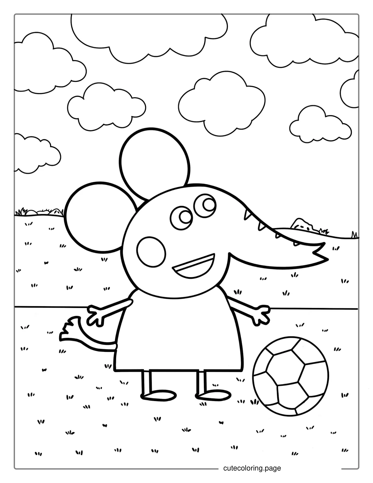 Emily The Elephant From Peppa Pig Coloring coloring page