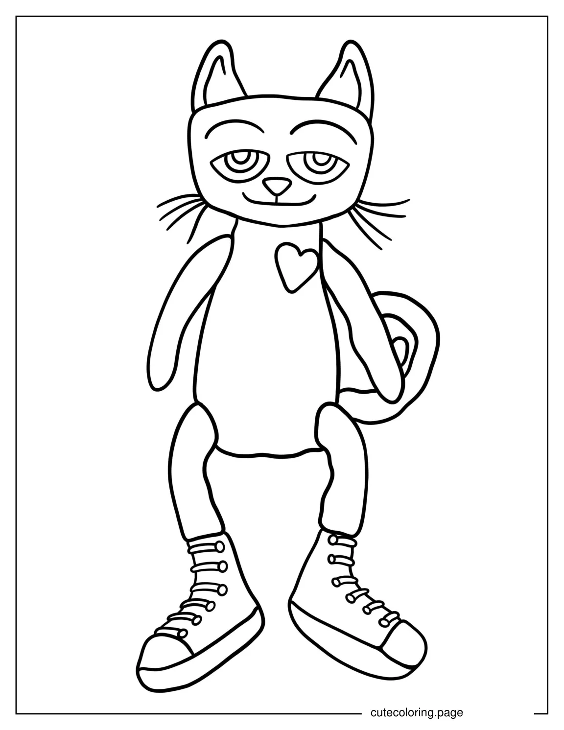 Pete The Cat Toy Coloring Page coloring page