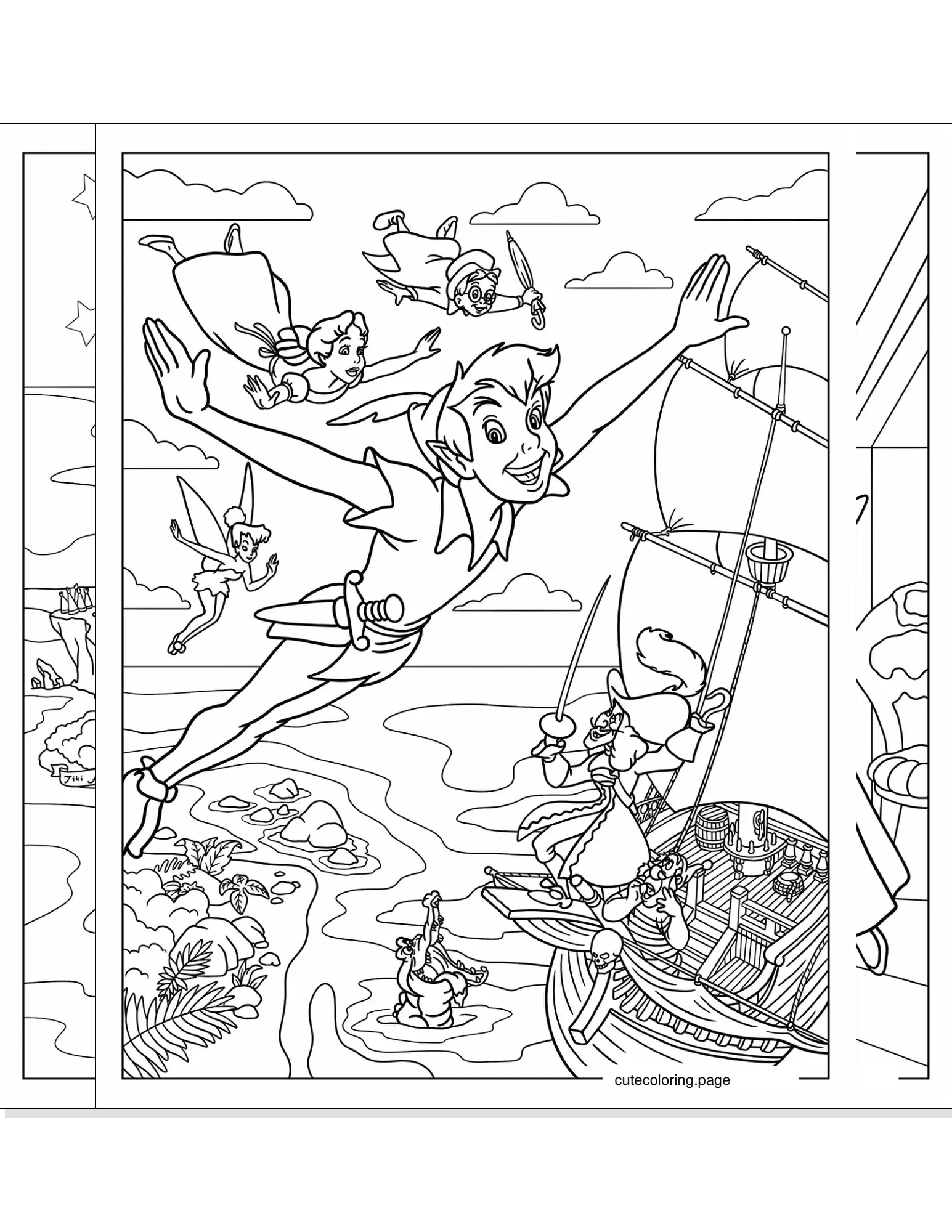 peter pan coloring pages coloring page