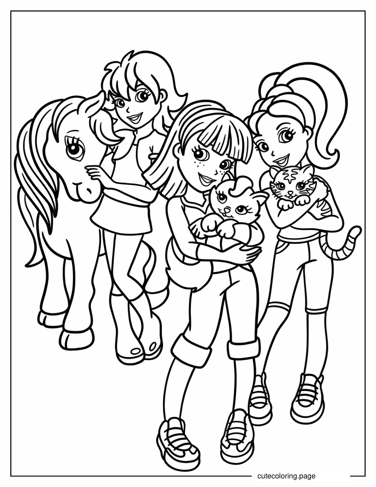 Barbie Version Of Polly Pocket Shani And Lila Coloring Sheet coloring page