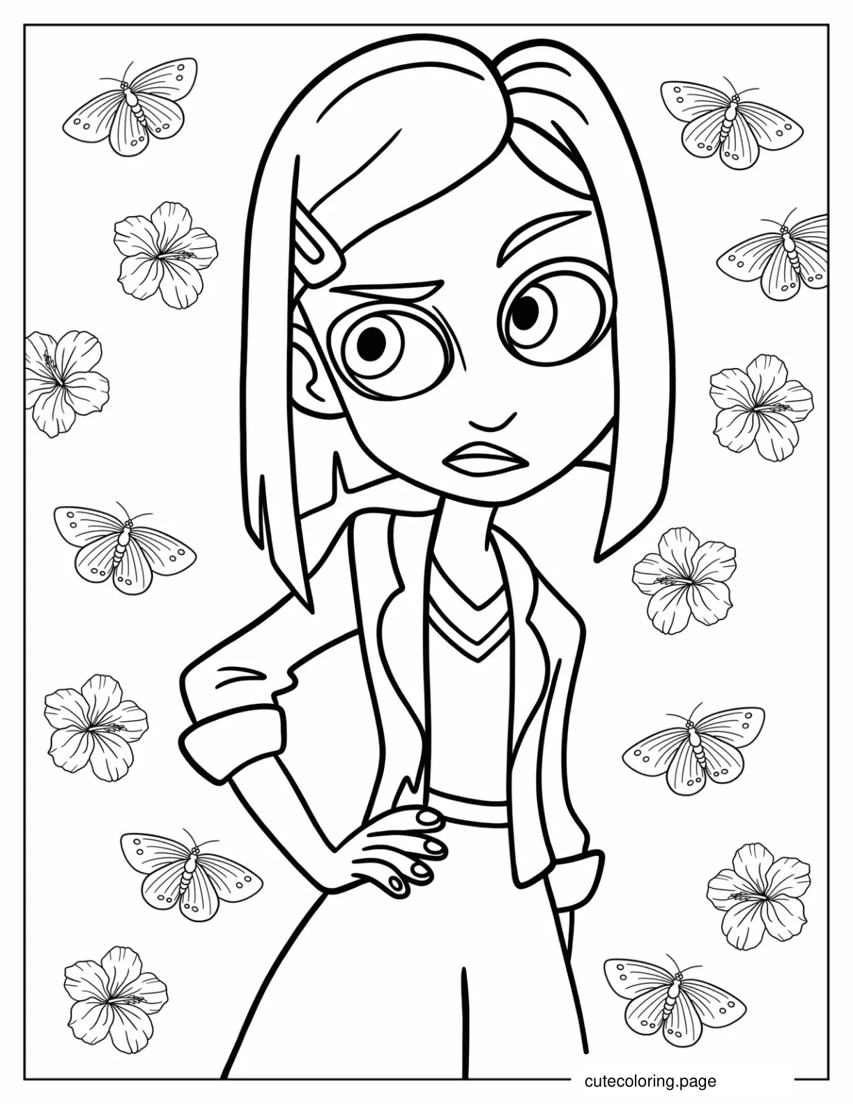 Skeptical Gwen Grande Coloring Page coloring page