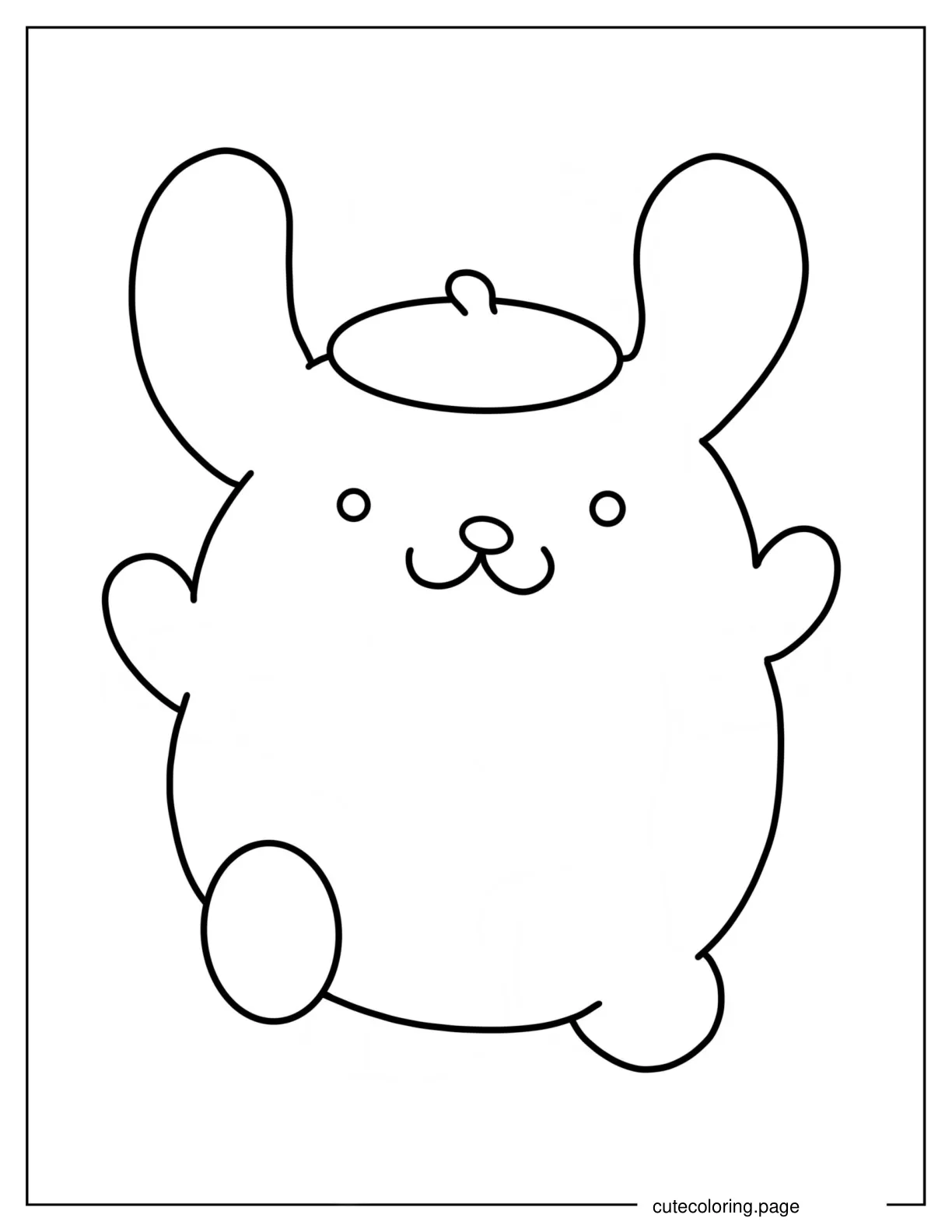 Easy Pompompurin Outline Coloring Page coloring page