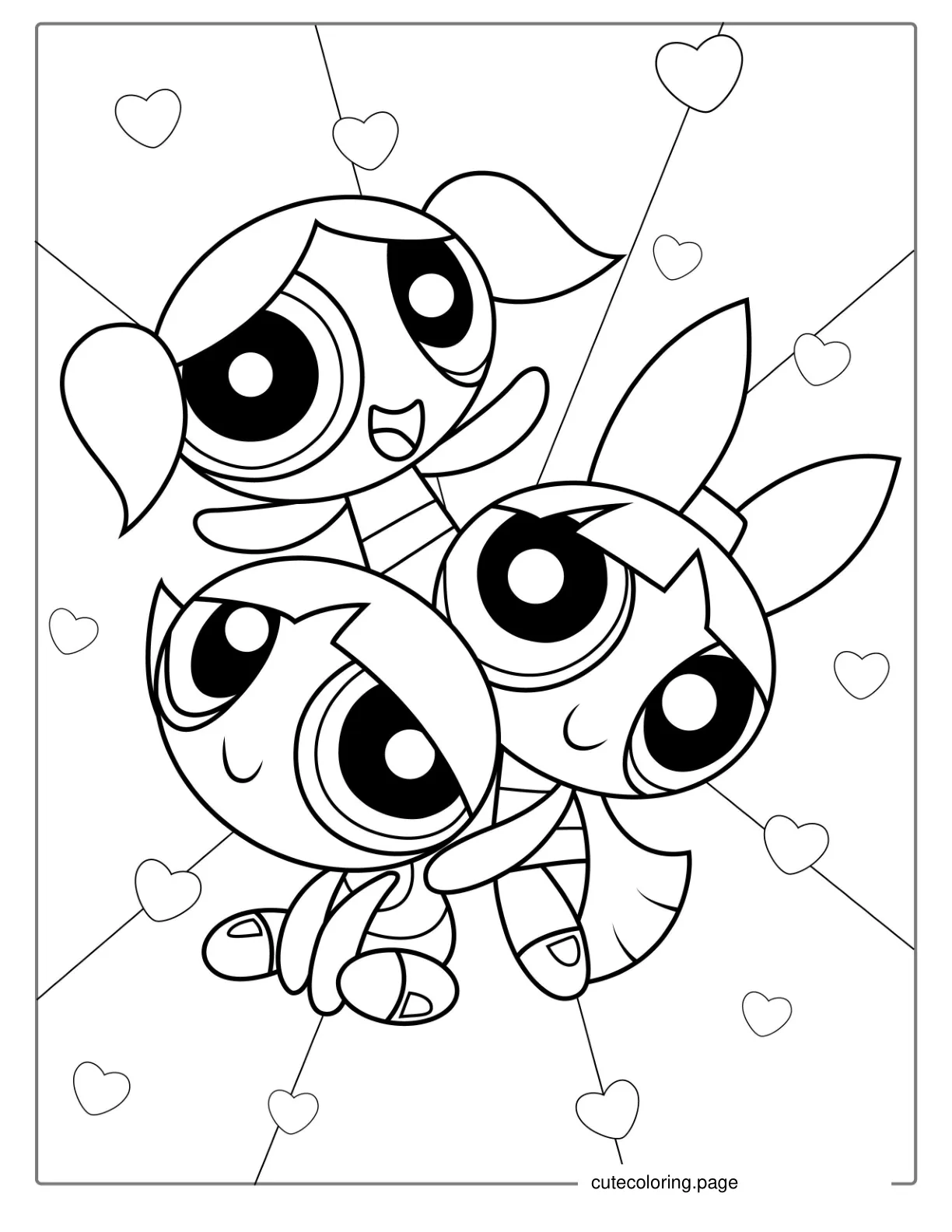 Blossom Bubbles And Buttercup Coloring Page coloring page