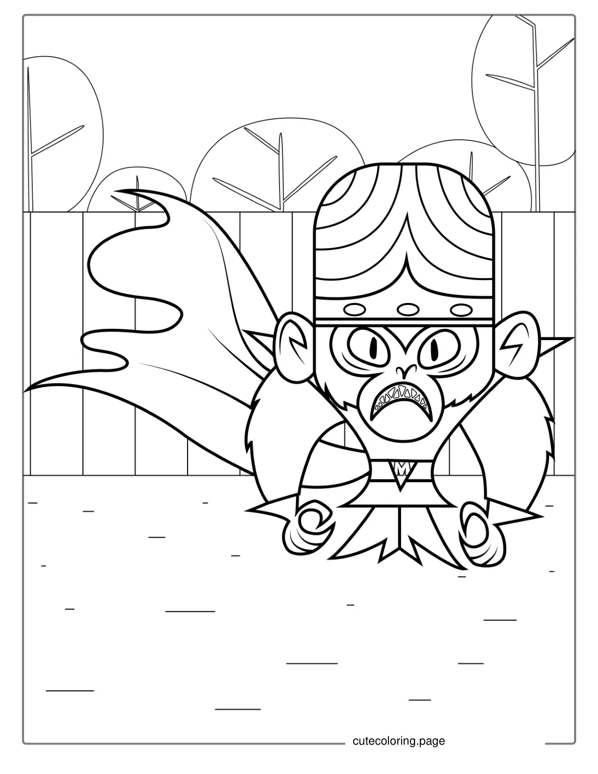 Mojo Jojo Monkey Coloring Page coloring page