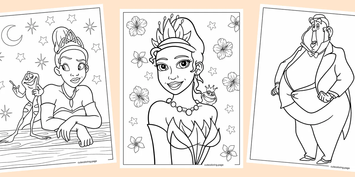 princess-and-frog-coloring-pages