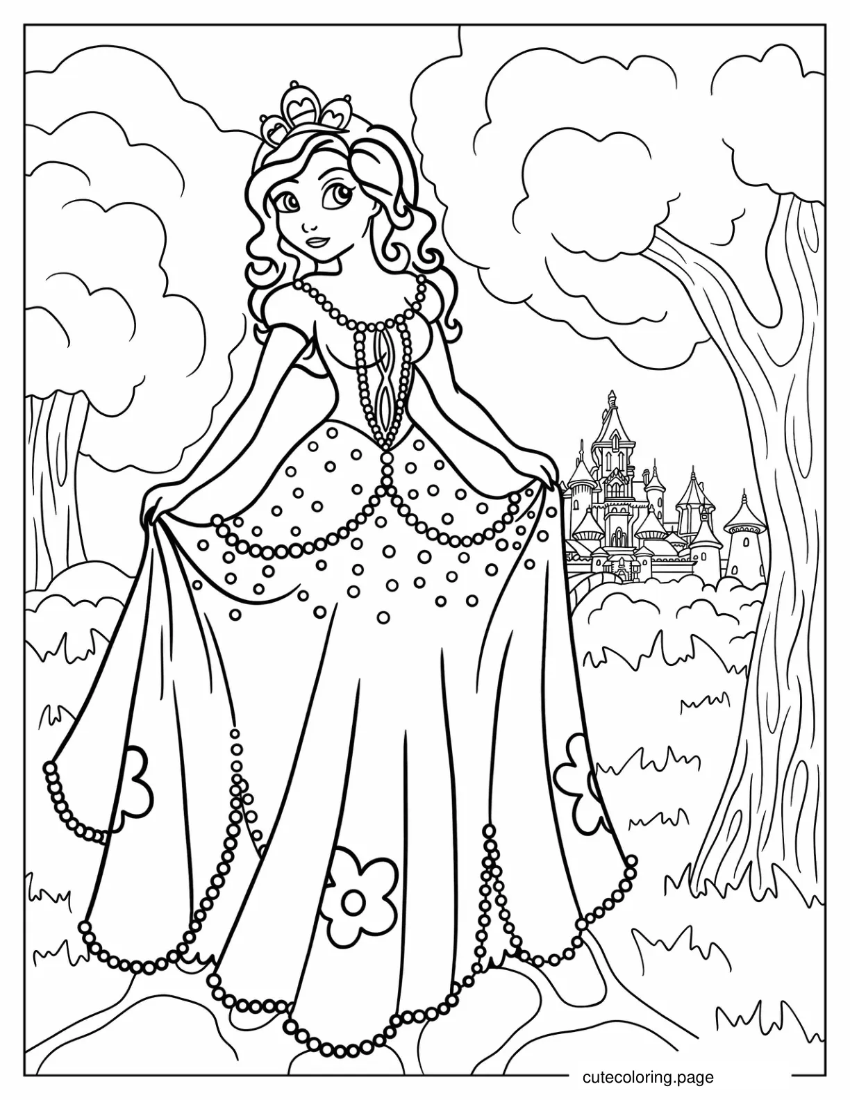 Teenage Sofia The First Coloring Sheet coloring page