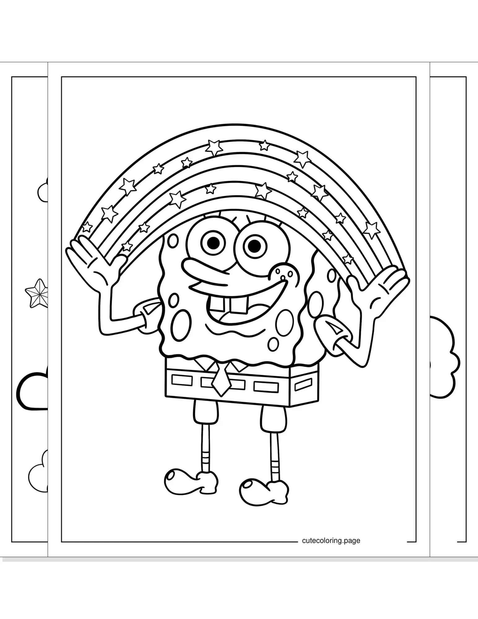 rainbow coloring pages coloring page