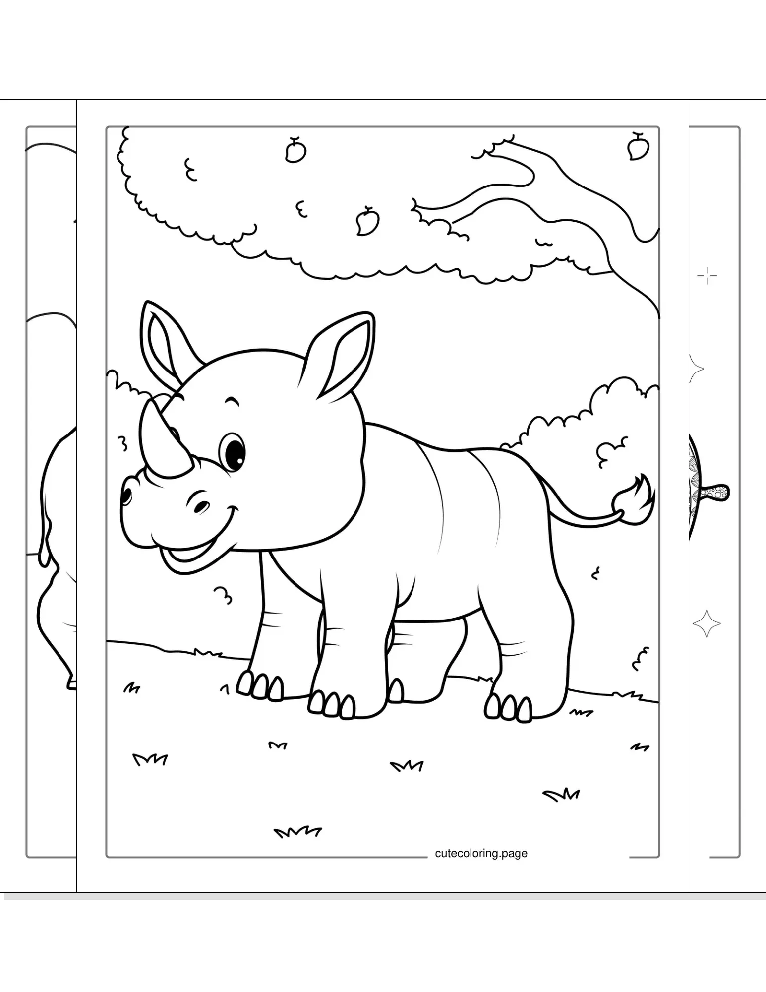 rhino coloring pages coloring page