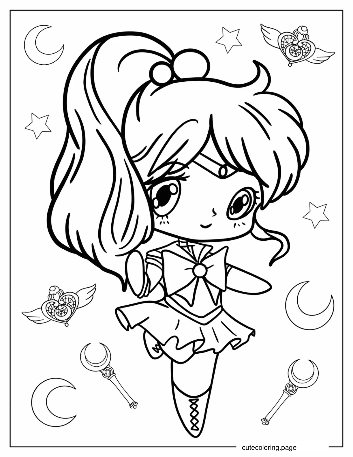 Chibi Sailor Jupiter Coloring In For Preschoolers1 coloring page