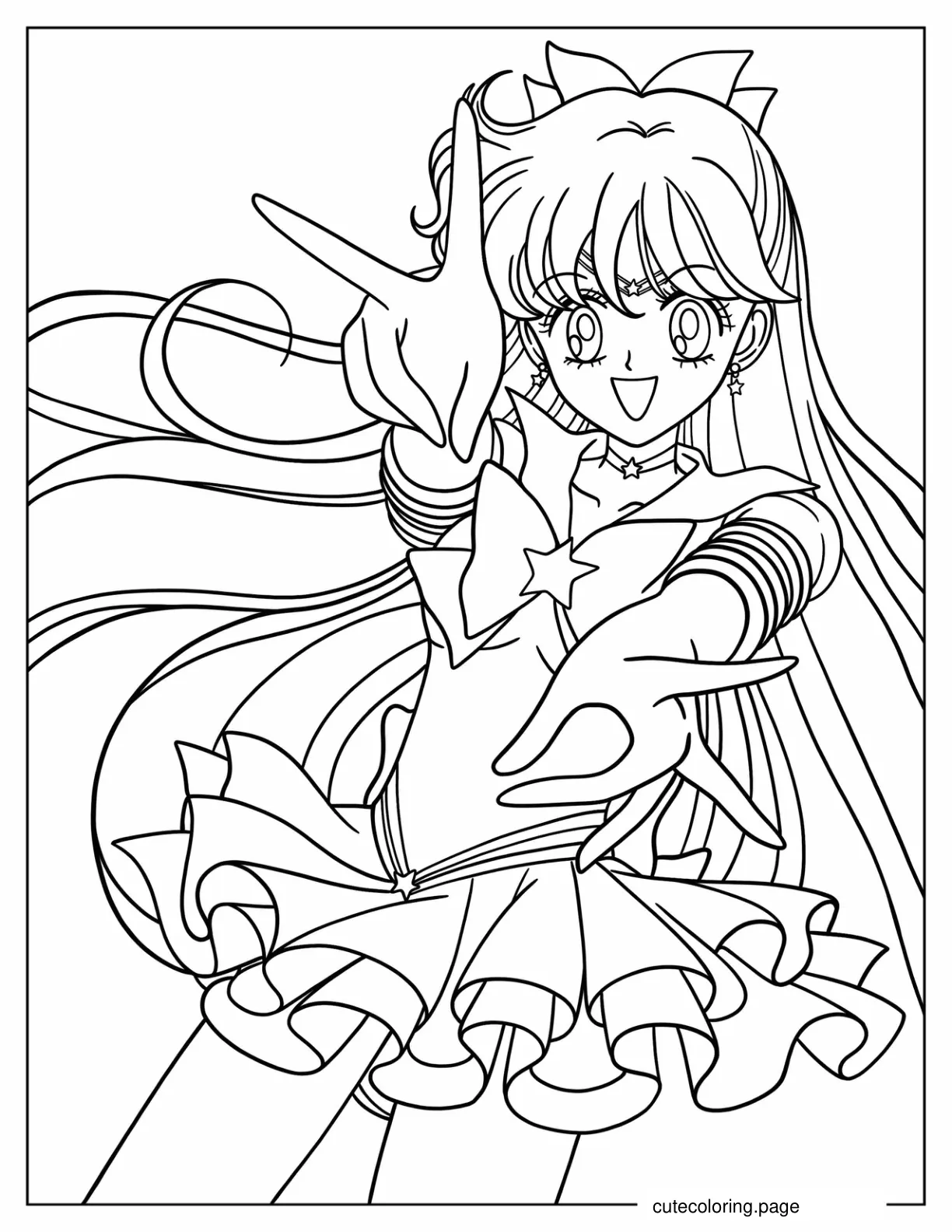 Detailed Coloring Page Of Sailor Venus coloring page