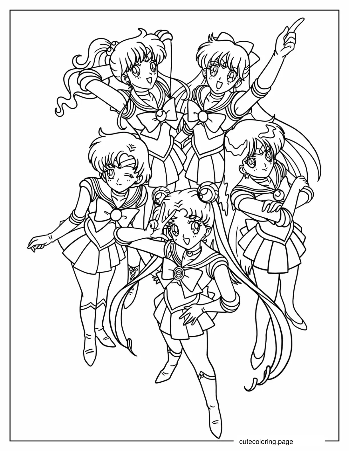 Easy Sailor Guardians Coloring Sheet coloring page