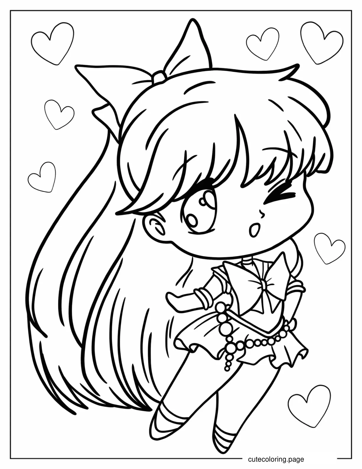 Kawaii Sailor Venus Coloring Page coloring page