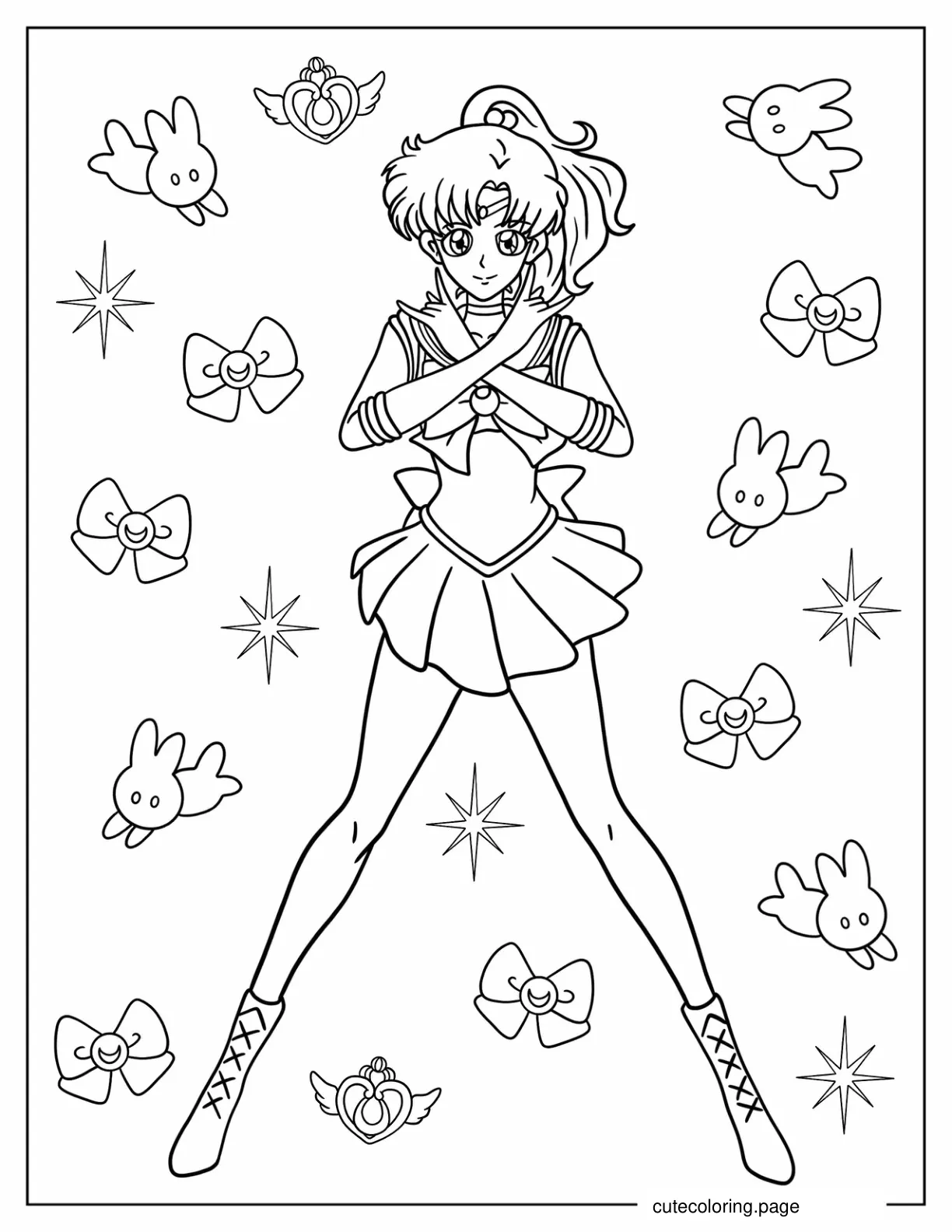 Sailor Jupiter Iconic Pose Coloring In coloring page