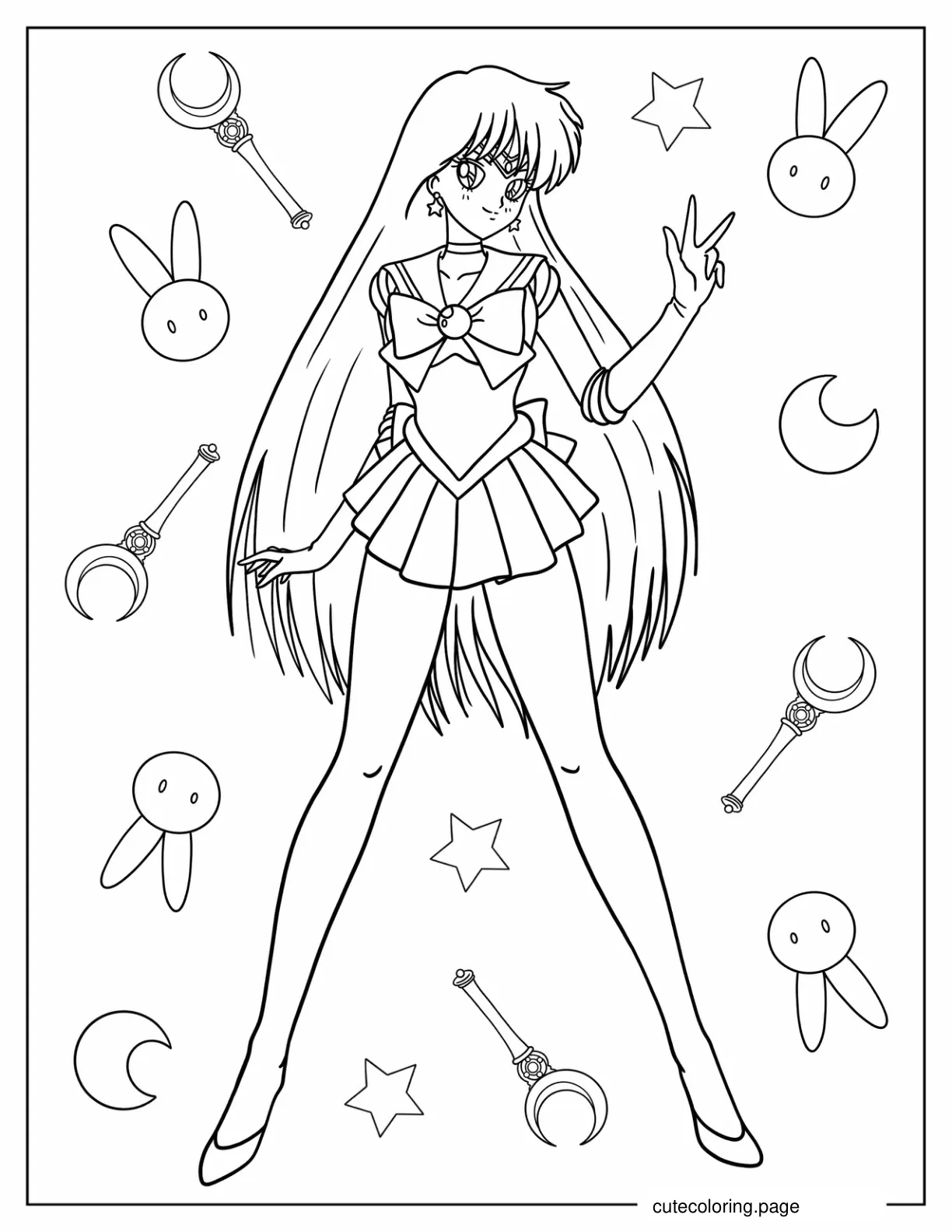 Sailor Mars  coloring page