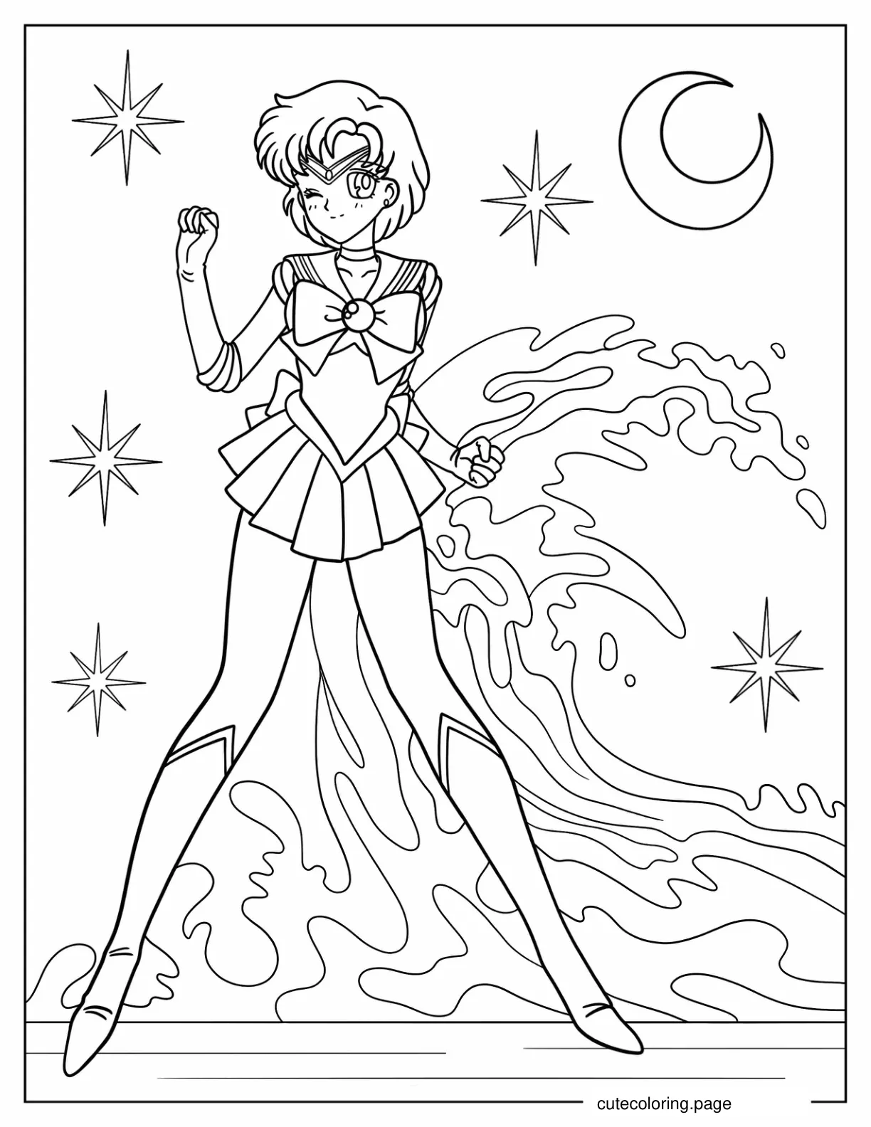 Sailor Mercury Ami Mizuno coloring page