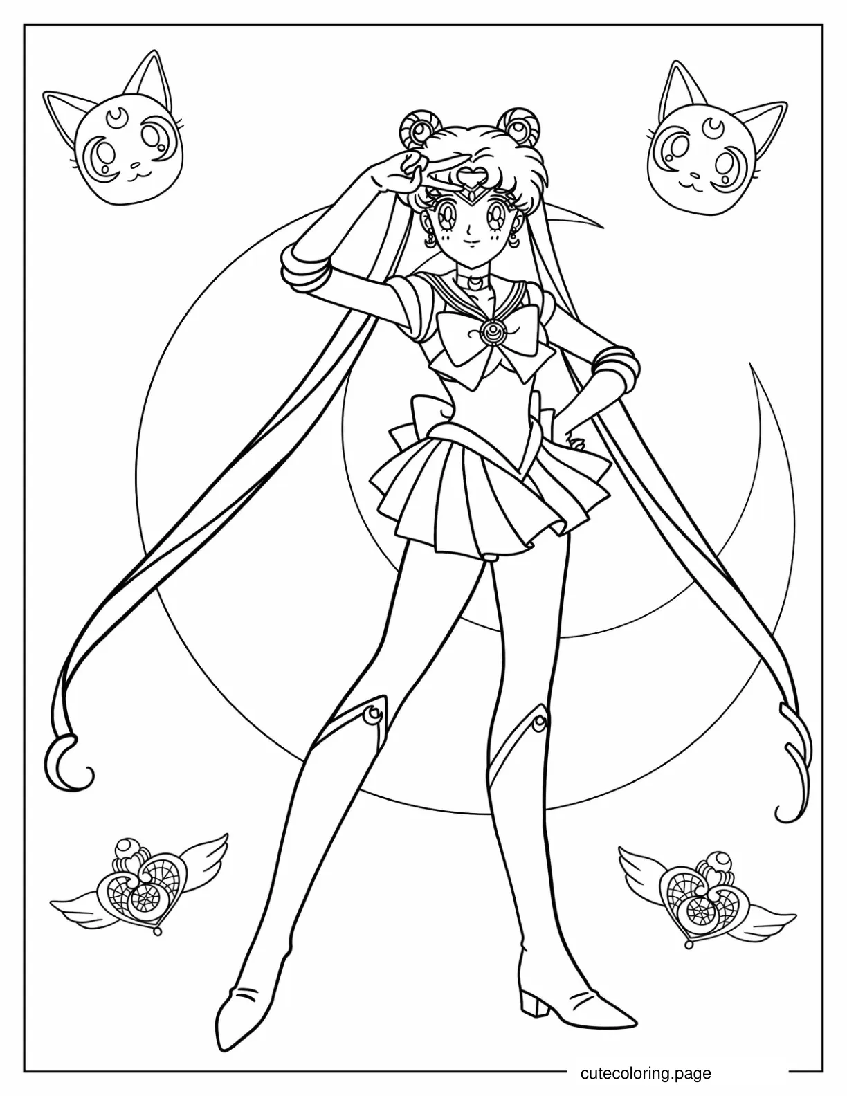 Sailor Moon Usagi Tsukino Coloring Page coloring page