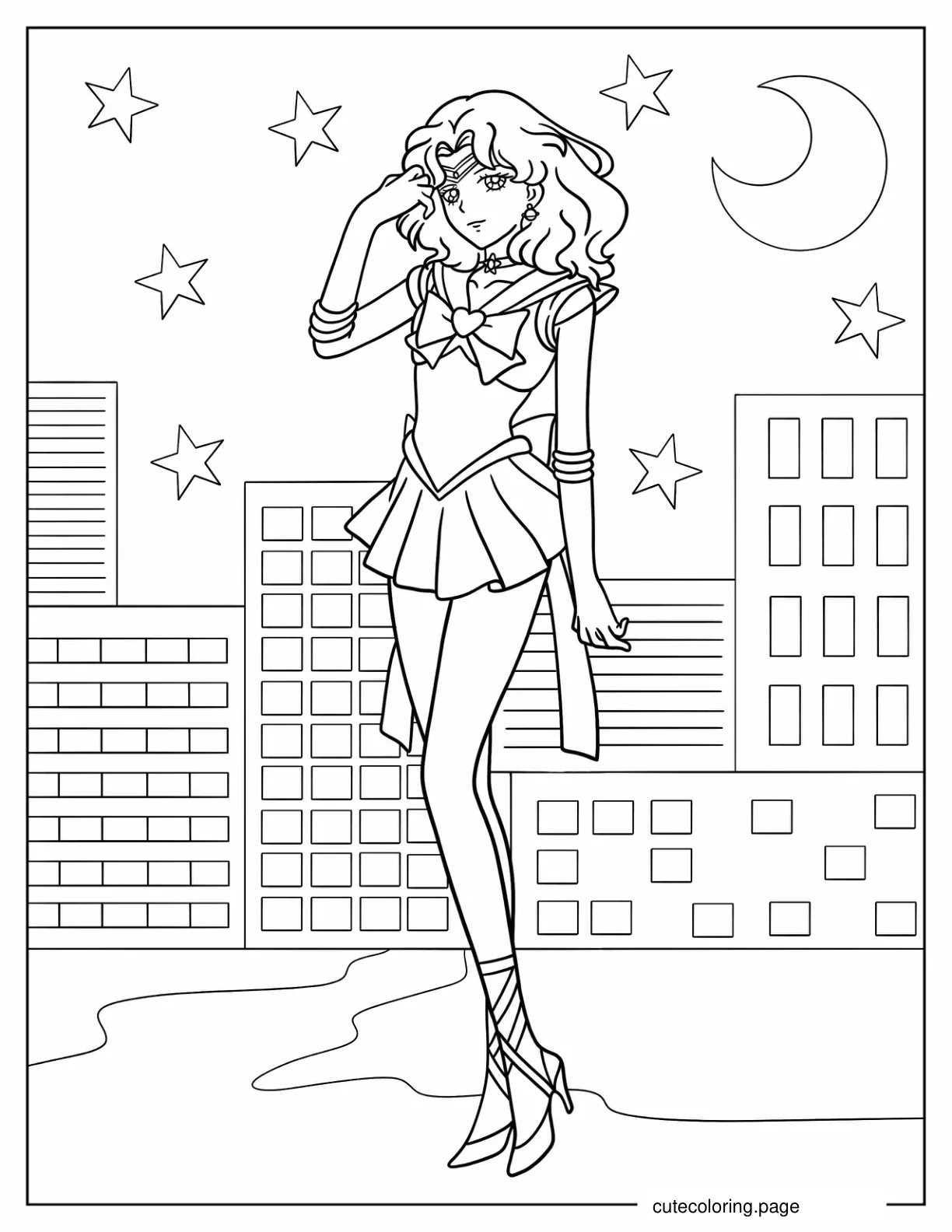 Sailor Neptune Michiru Kaiou coloring page