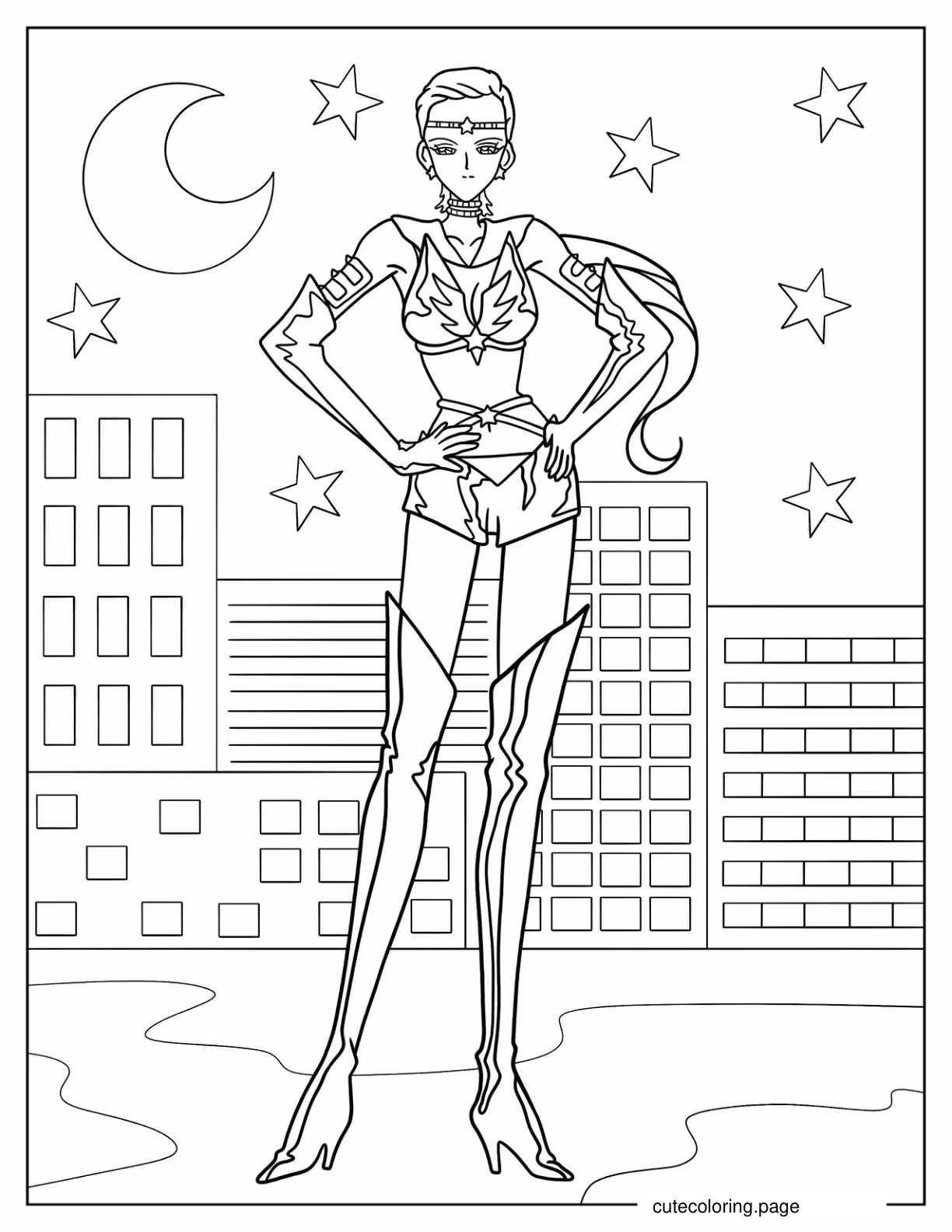 Sailor Star Maker Kou Taiki Coloring Sheet coloring page