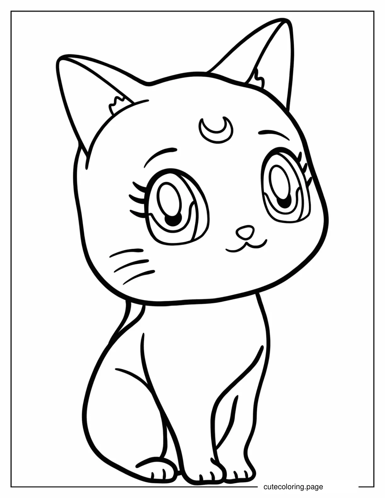 Simple Outline Of Luna Coloring In coloring page