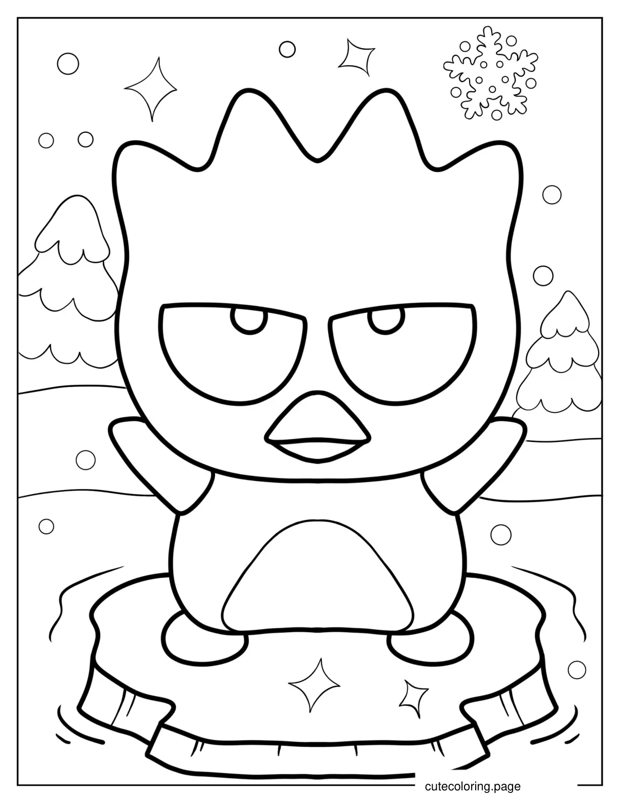 Badtz Maru With Arms Up coloring page