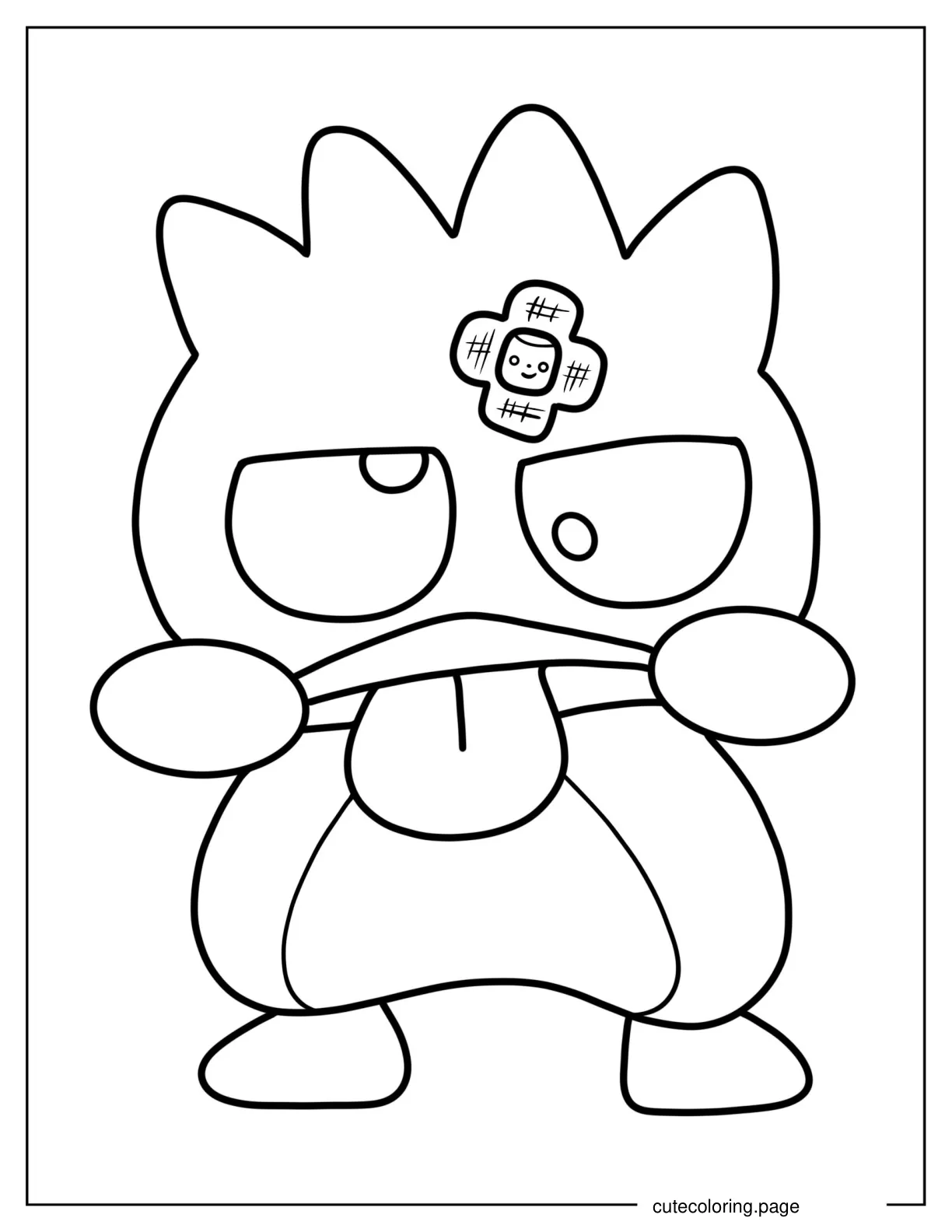 Easy Badtz Maru Coloring Page For Preschoolers coloring page