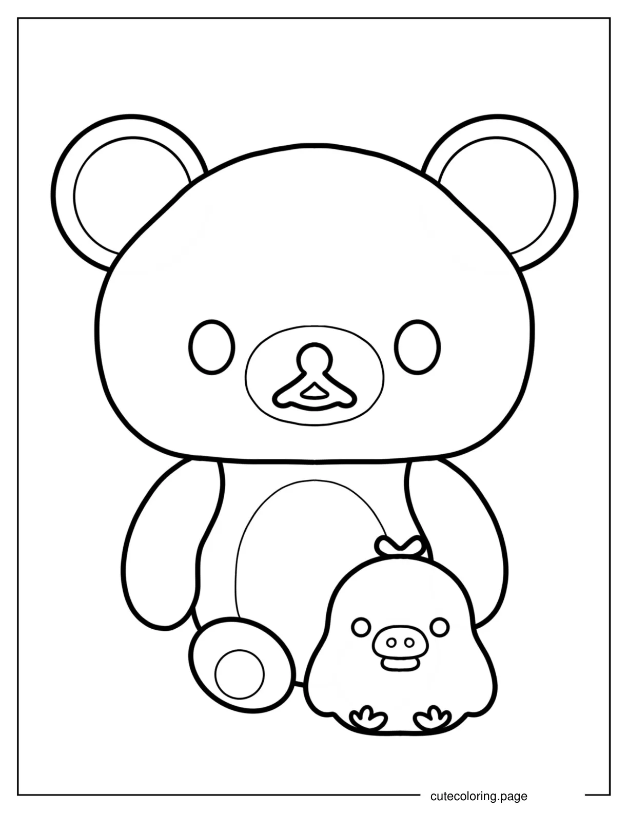 Sanrio Rilakkuma Outline Coloring Page coloring page