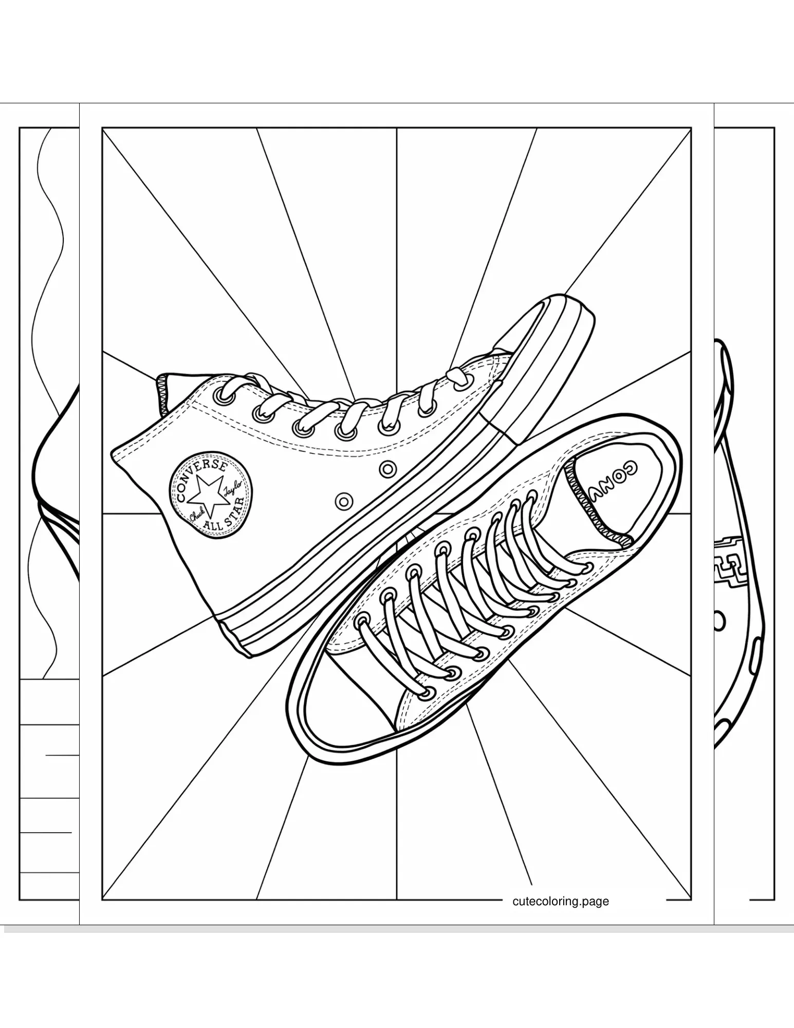 shoe coloring pages coloring page