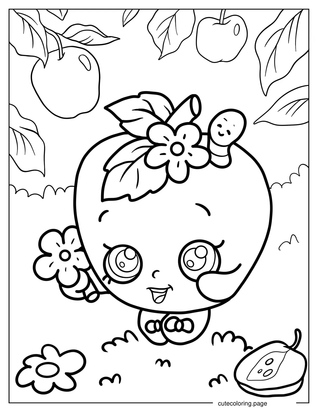 Apple Blossom Shopkins coloring page