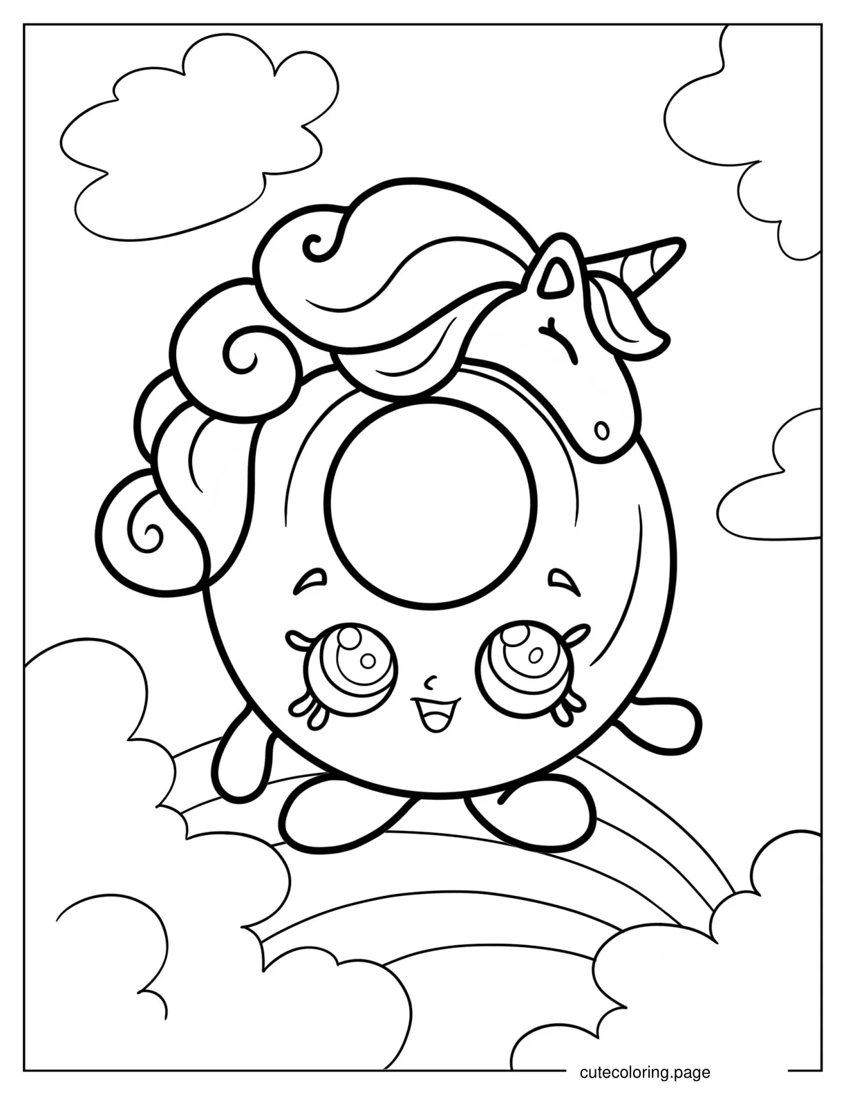 Bling Unicorn Ring Shopkins coloring page