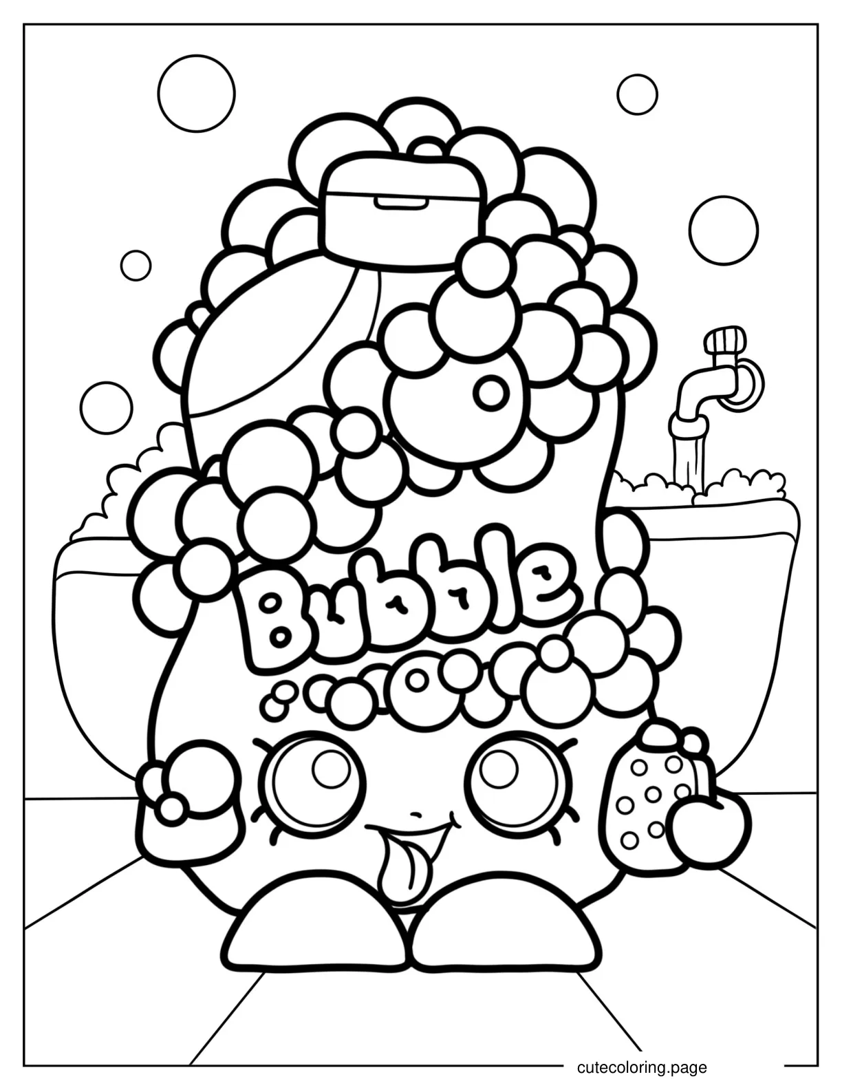 Bubble Tub Shopkins coloring page