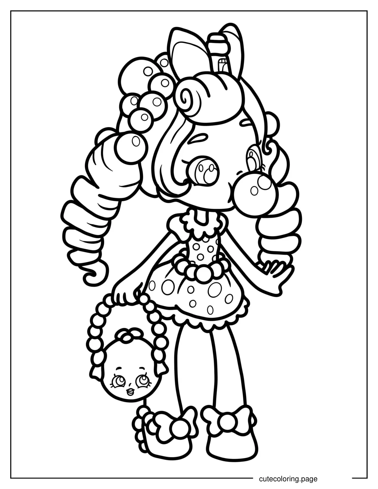 Bubbleisha Shopkins Blowing Bubble Gum coloring page