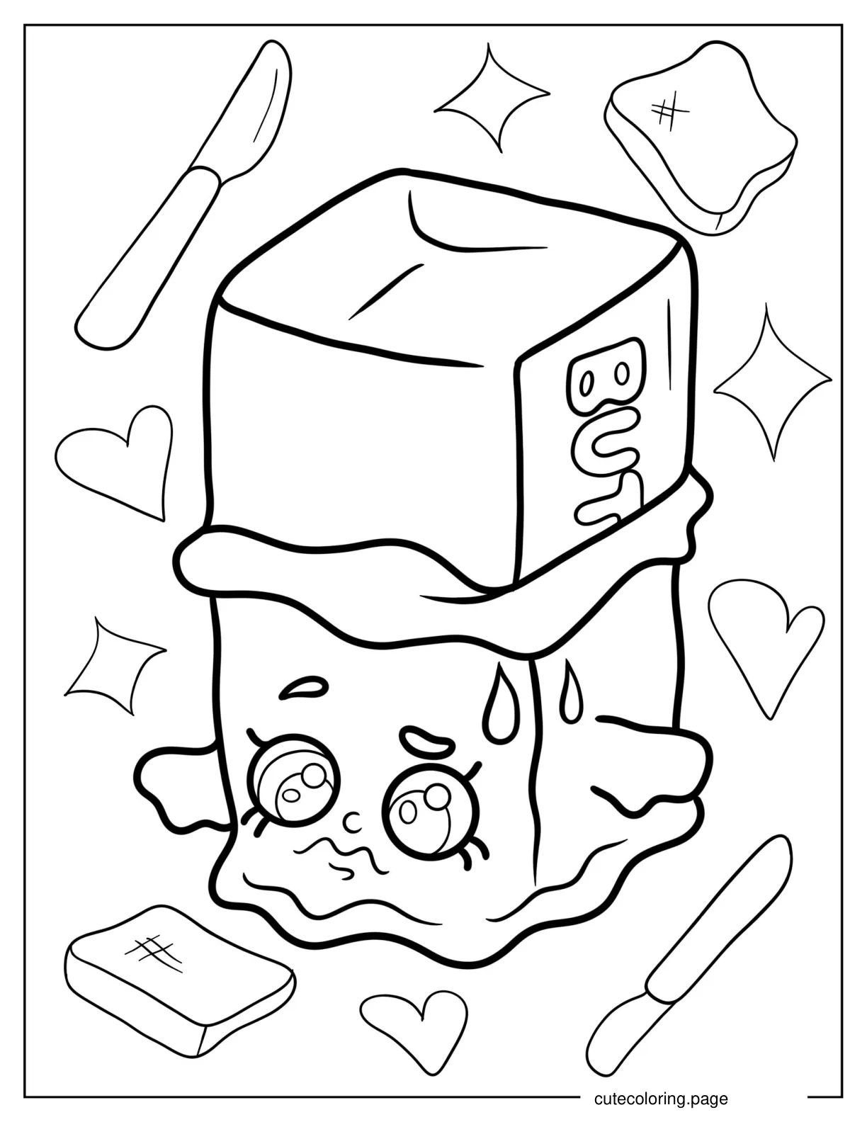 Buttercup Shopkins coloring page