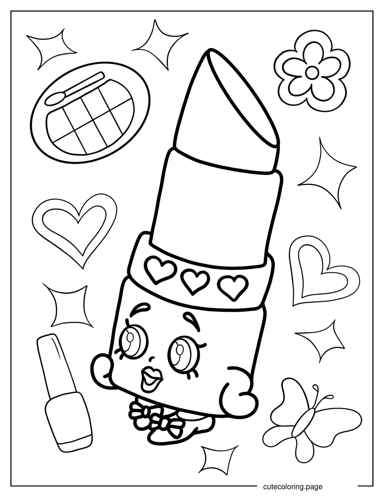 Cartoon Lippy Lips Shopkins coloring page