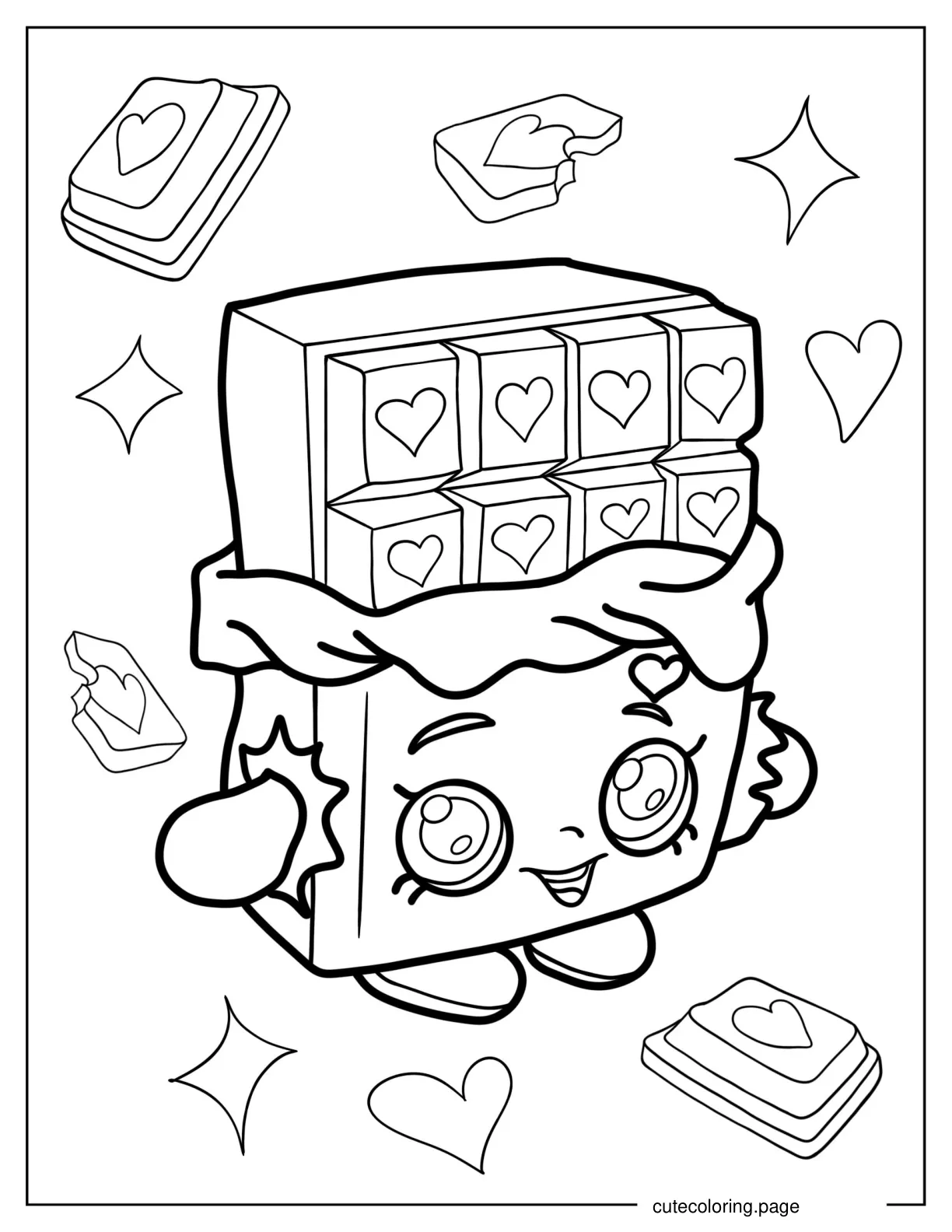 Cheeky Chocolate Shopkins coloring page