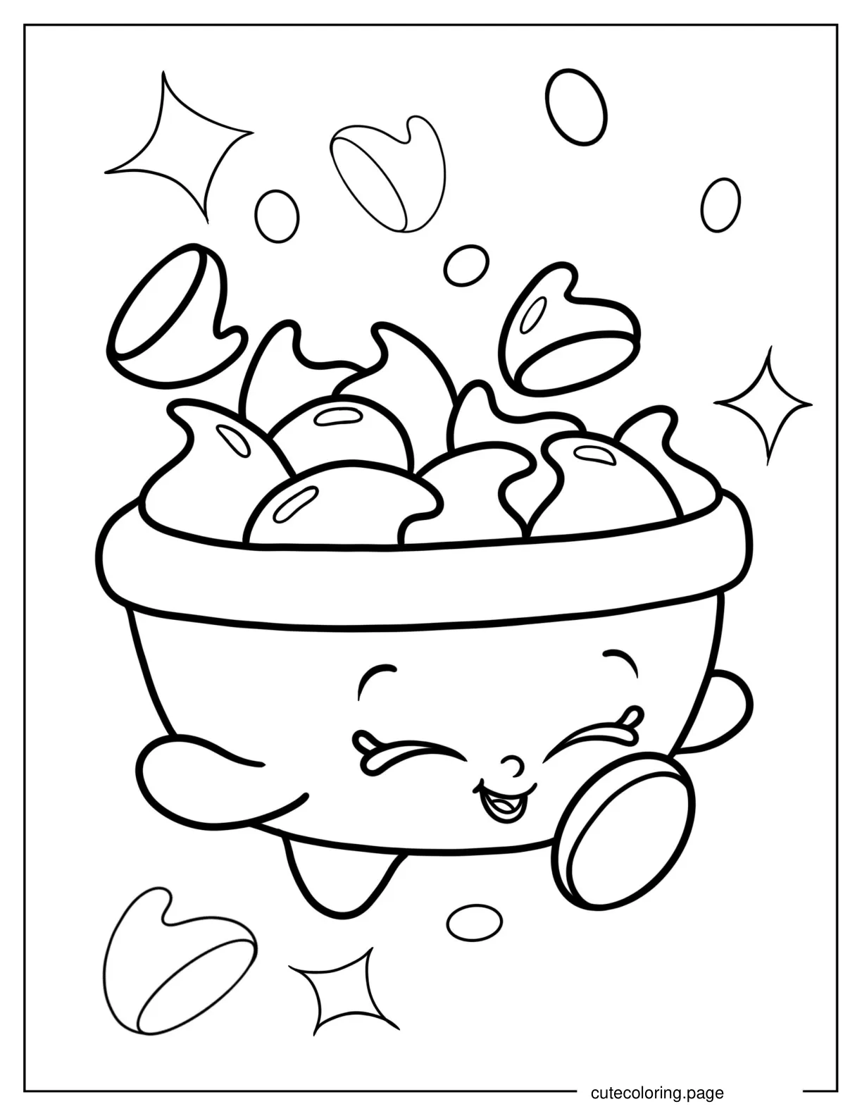 Choc Chips Shopkins coloring page