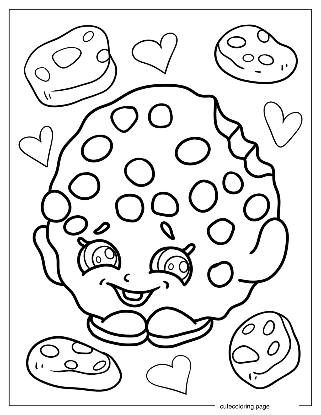 Coloring Page Of Cute Kooky Cookie Shopkins coloring page