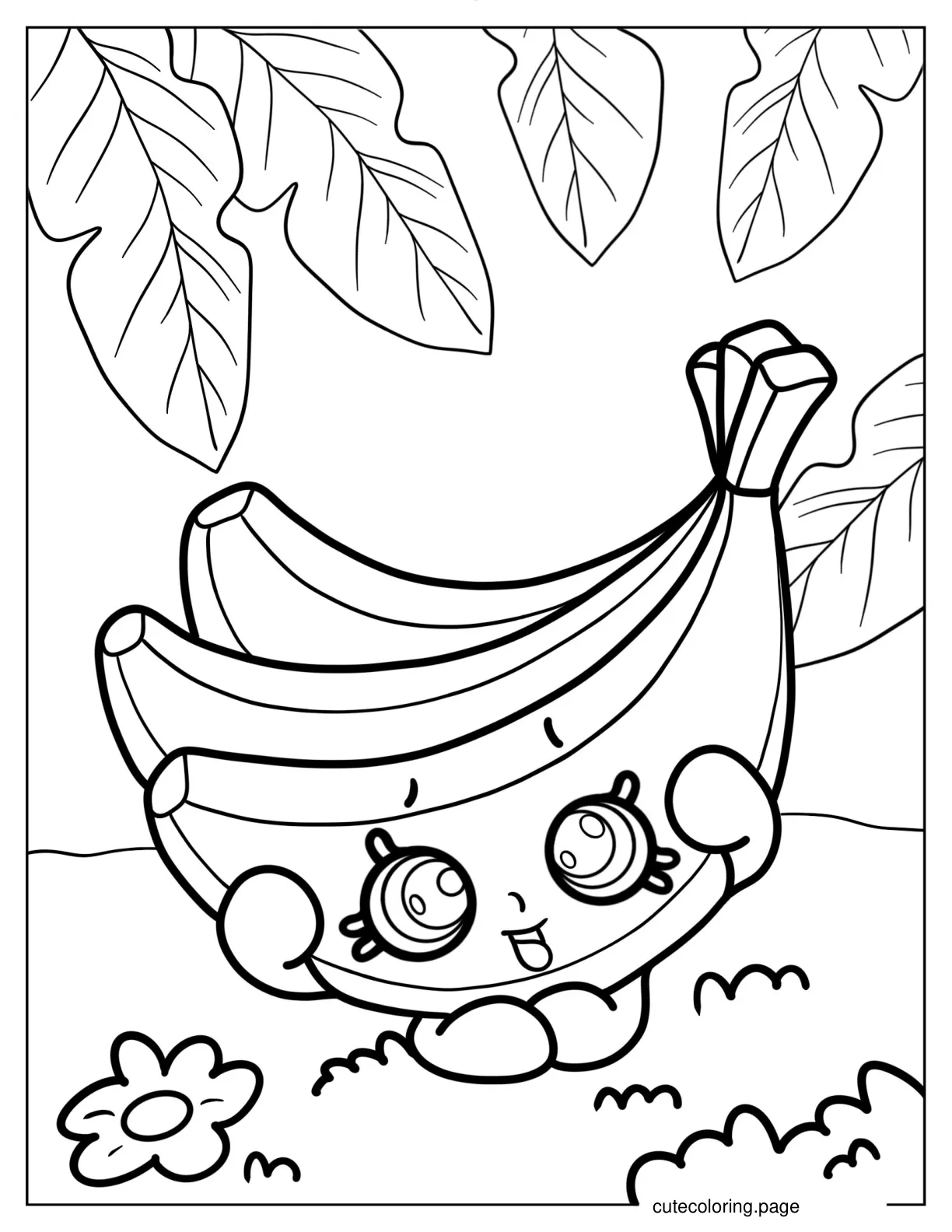 Coloring Sheet Of Buncho Bananas Shopkins coloring page