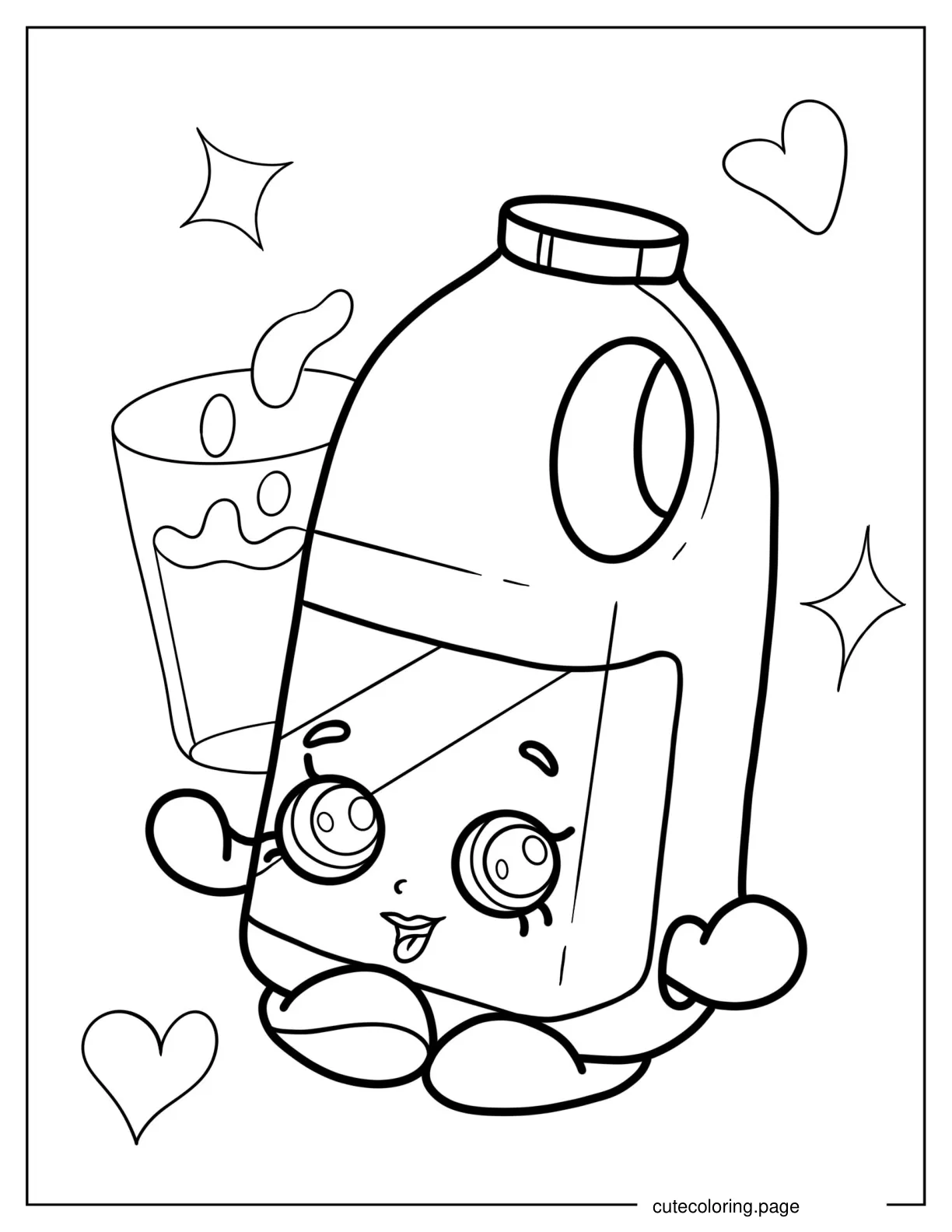 Coloring Sheet Of Melissa Milk Shopkins coloring page