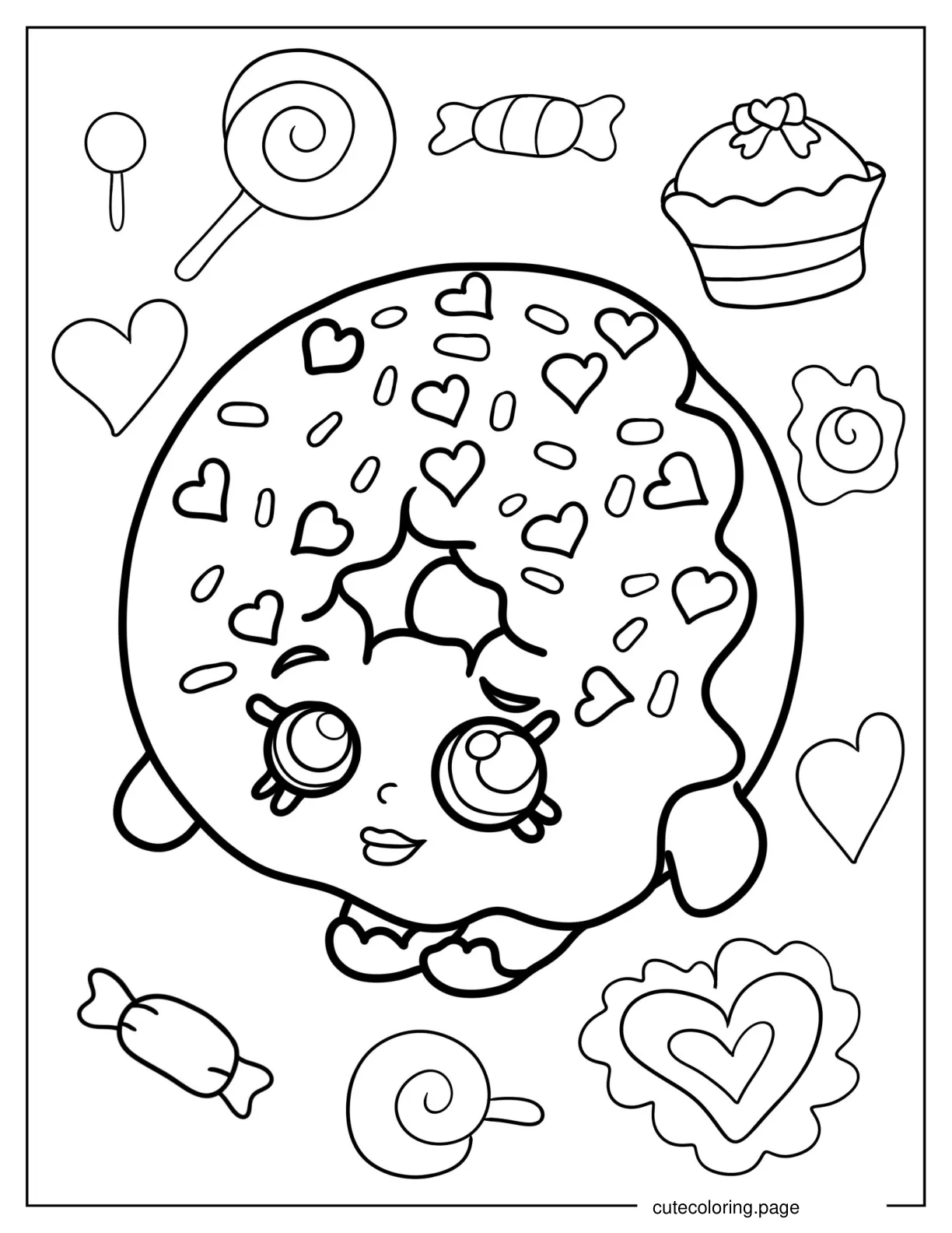 Dlish Donut Shopkins coloring page